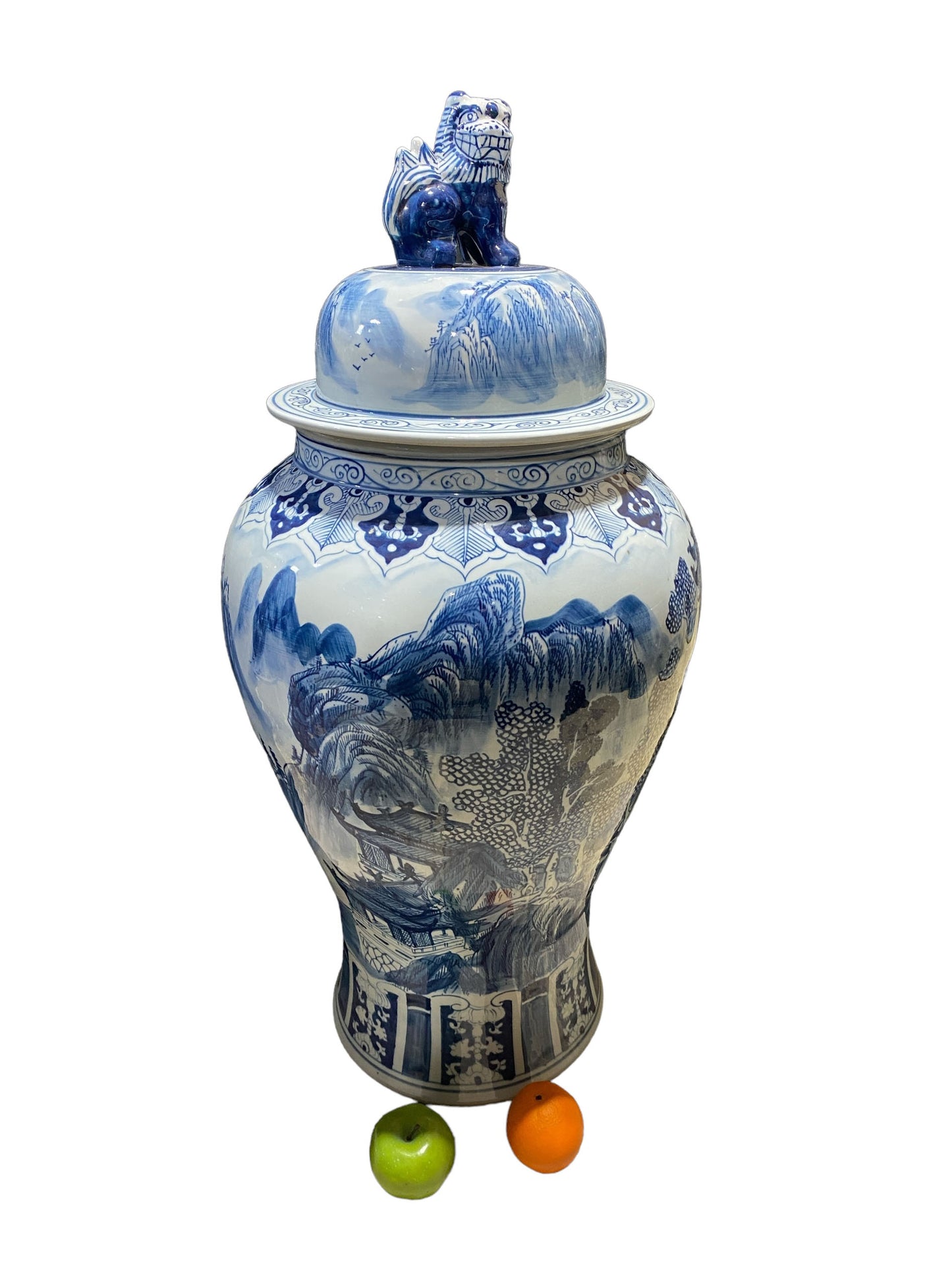 # 7199/954 Large Chinese B & W Porcelain Ginger Jar 37 " H