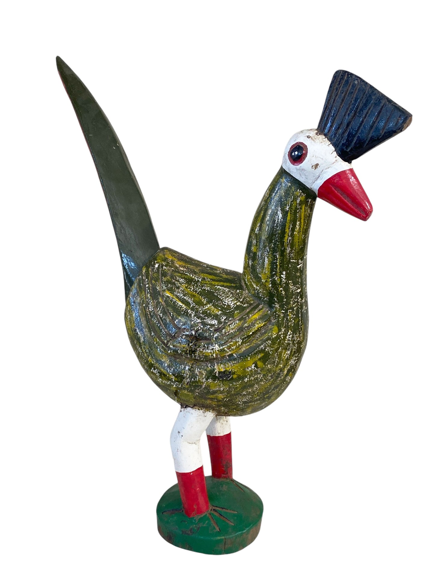 #3885 African Colorful Bird /Rooster Bozo Bamana 24" H