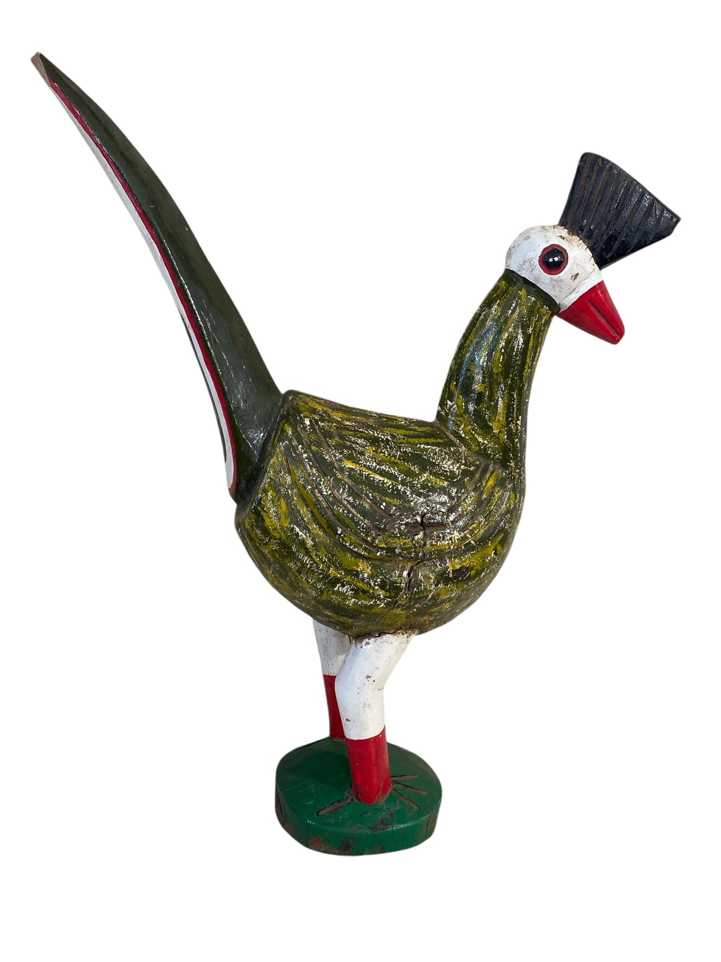#3885 African Colorful Bird /Rooster Bozo Bamana 24" H