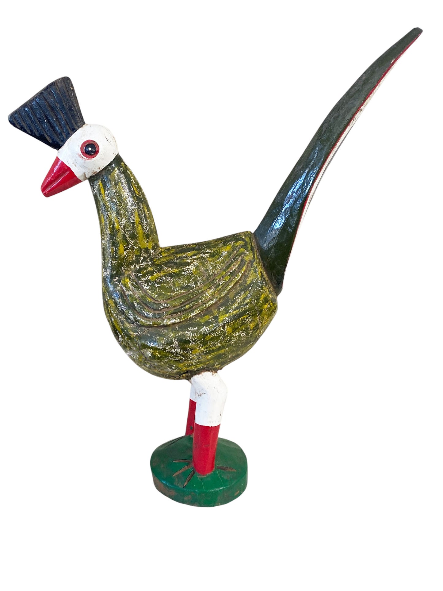 #3885 African Colorful Bird /Rooster Bozo Bamana 24" H
