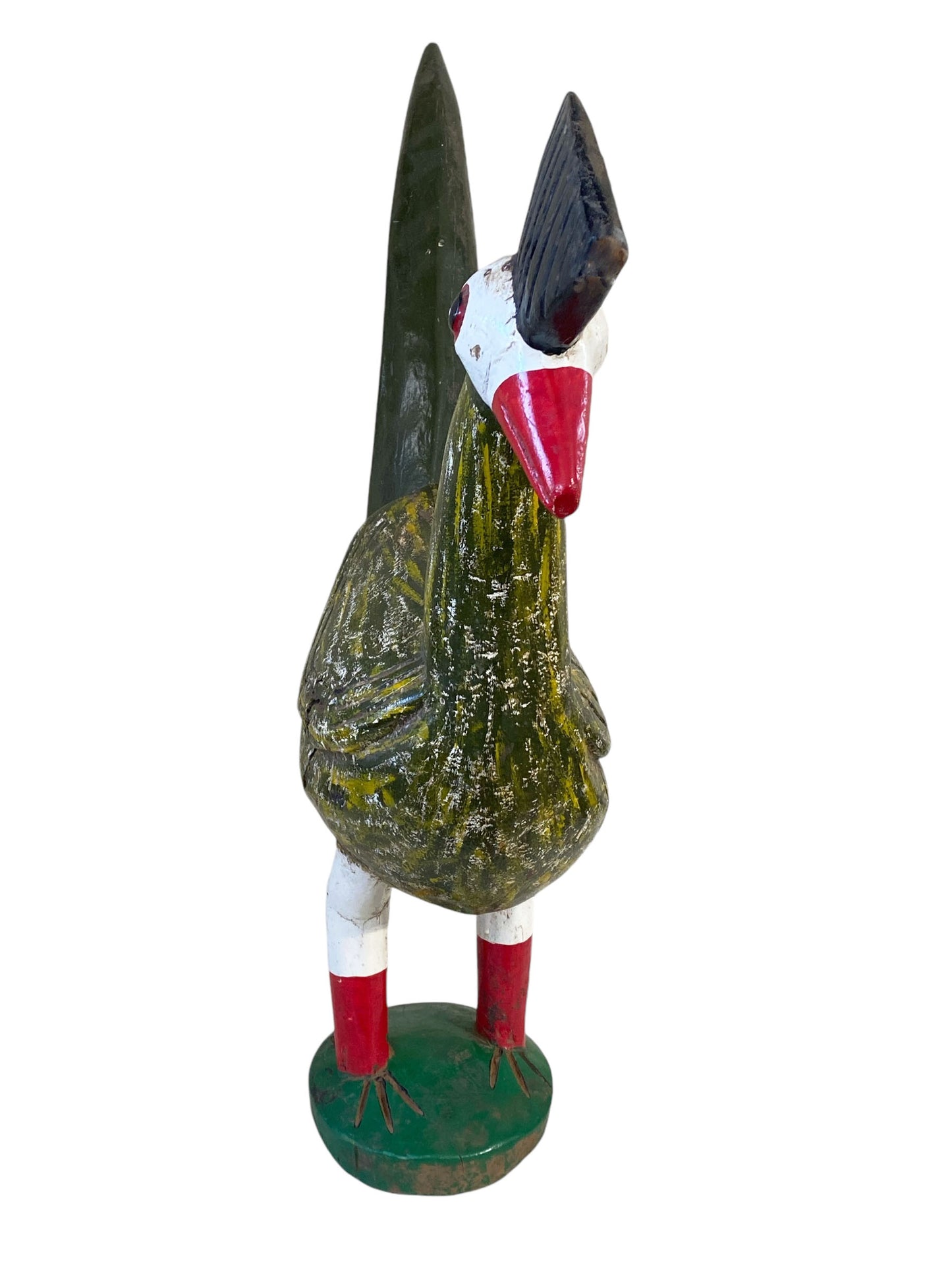 #3885 African Colorful Bird /Rooster Bozo Bamana 24" H