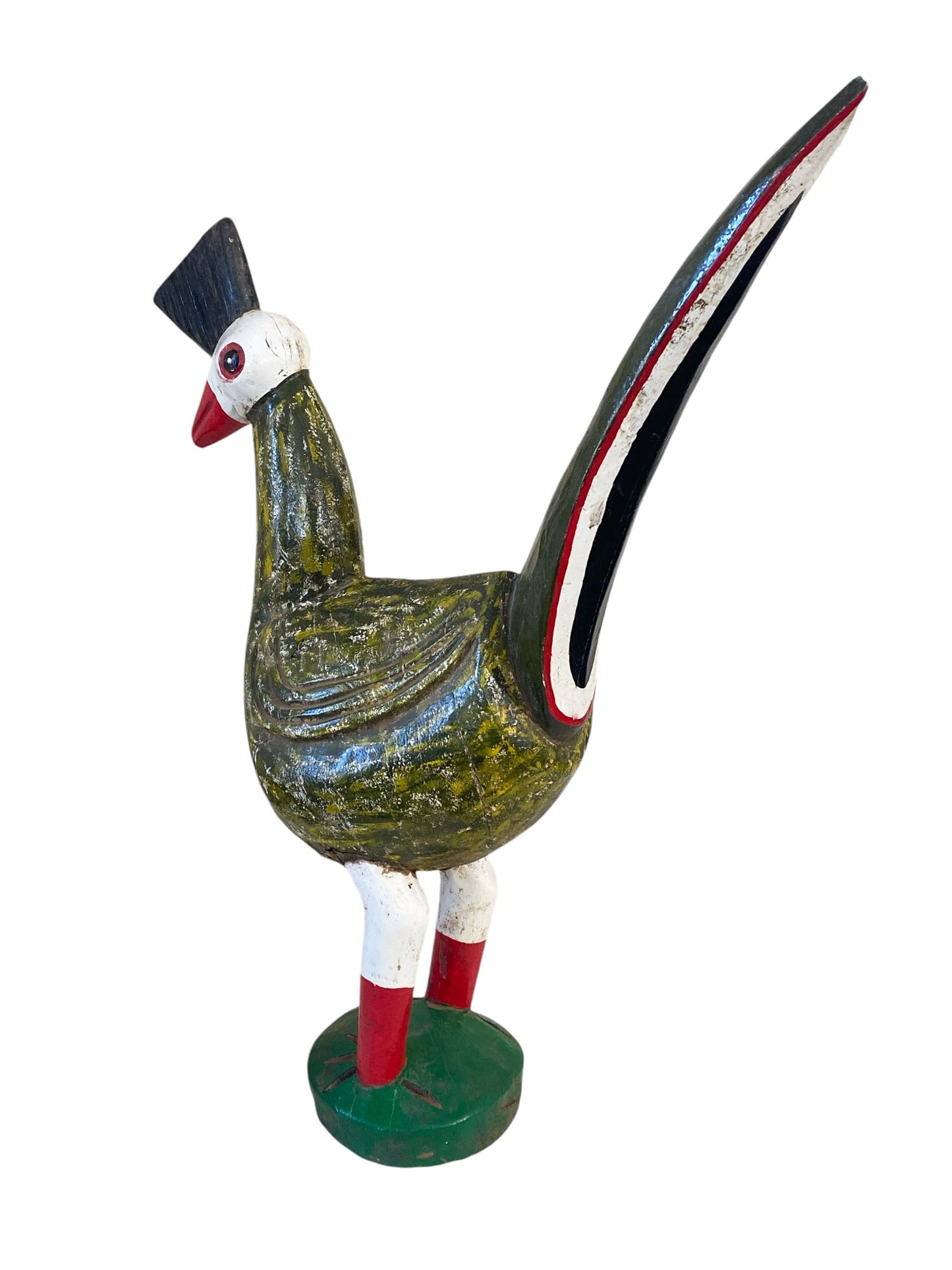 #3885 African Colorful Bird /Rooster Bozo Bamana 24" H
