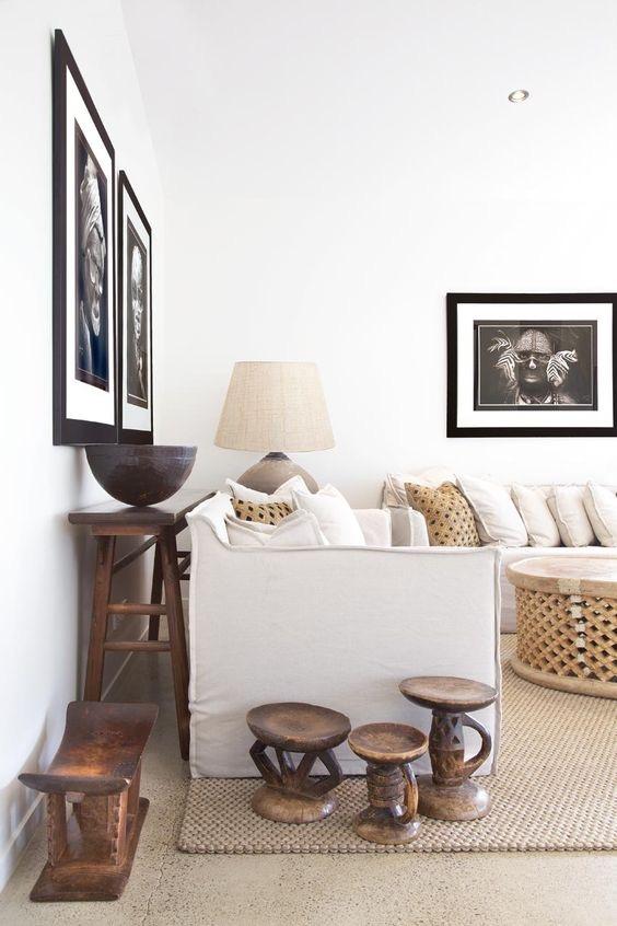 #7135 African Vintage Carved Wood Milk Stool Hehe Gogo People Tanzania 11.5" H