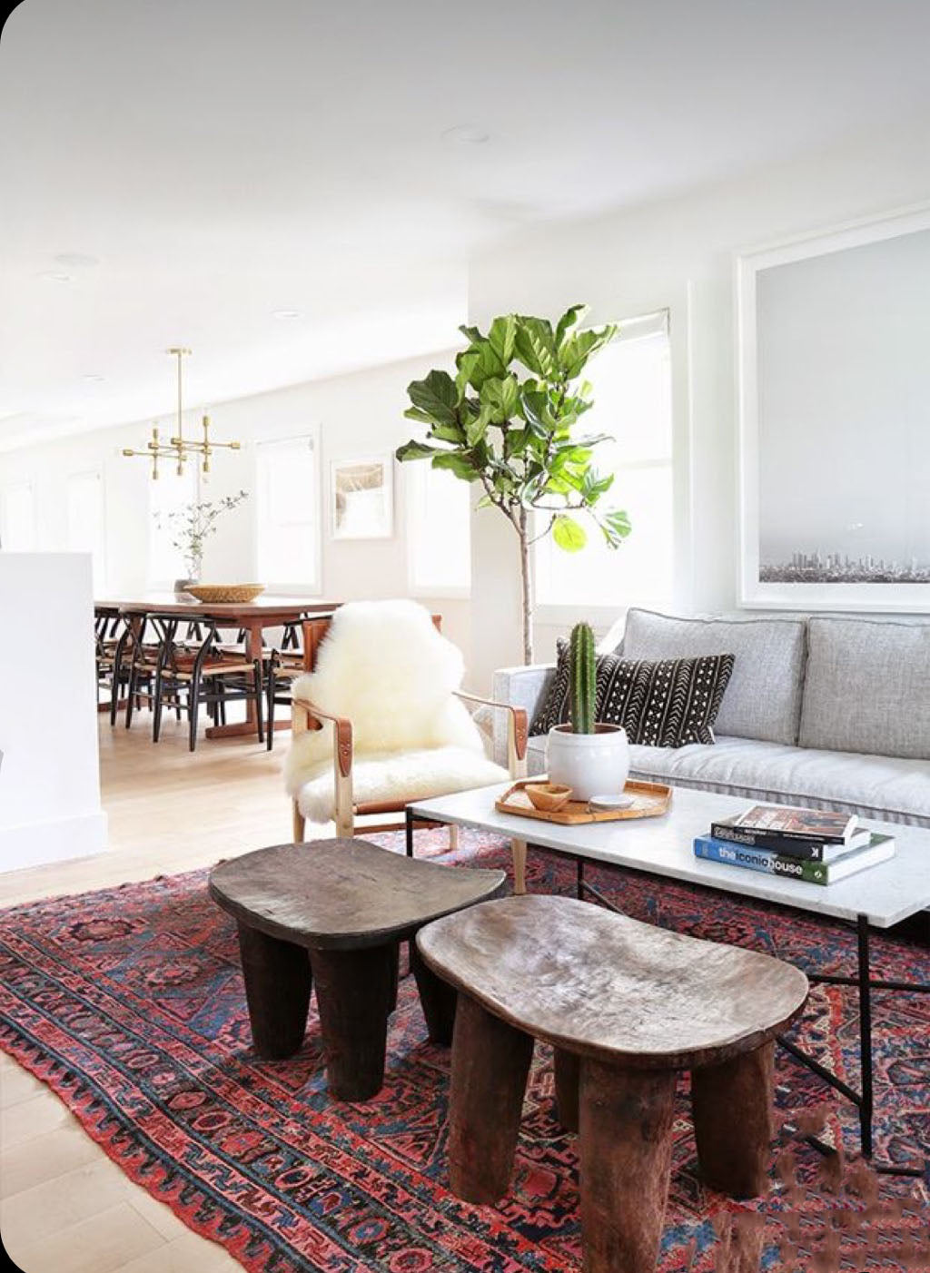 # 5910 African Carved Wood Senufo Table/Stool 22" W