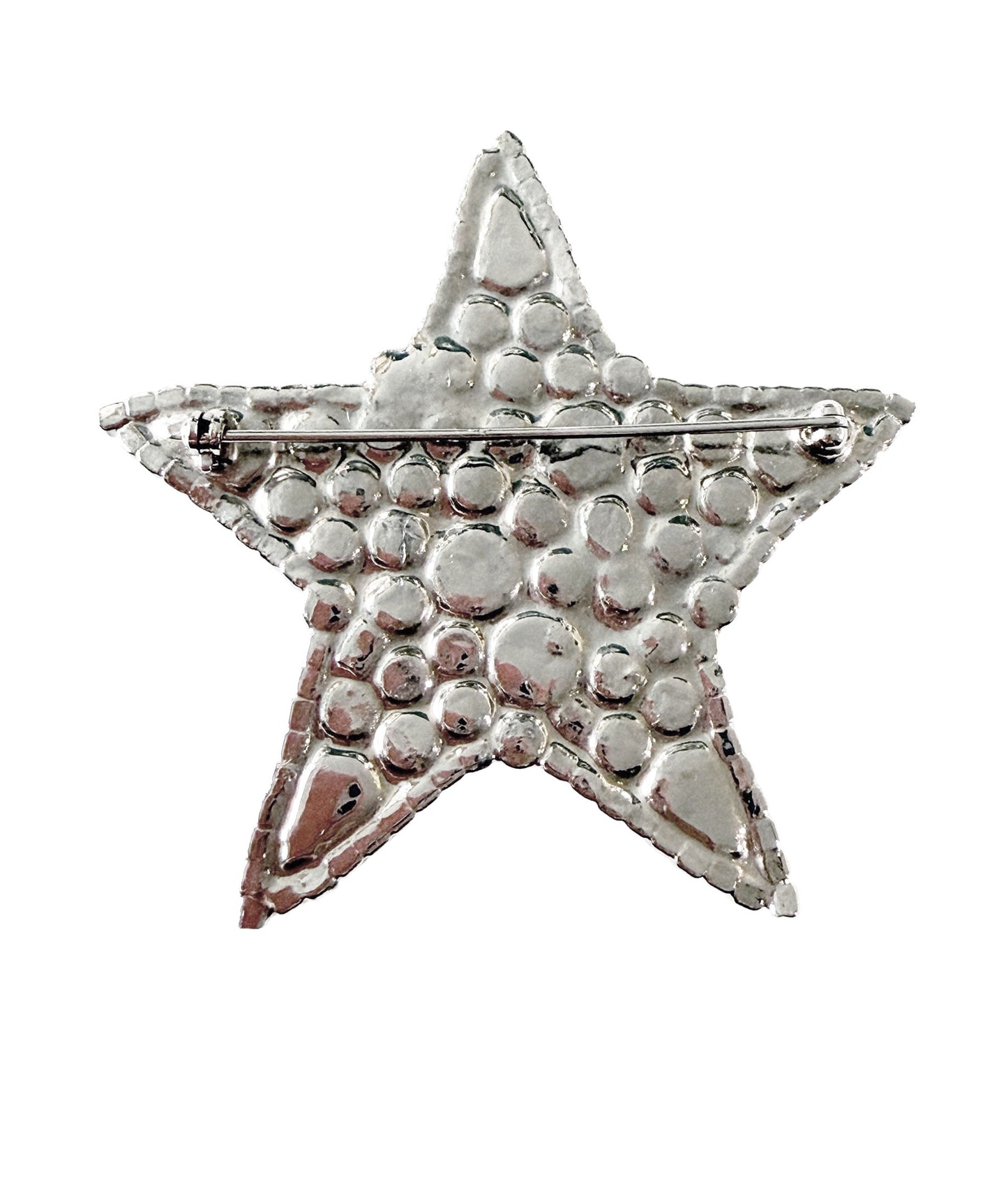 #132 Vintage Star Brooch Rhinestone Faux Diamond Pin