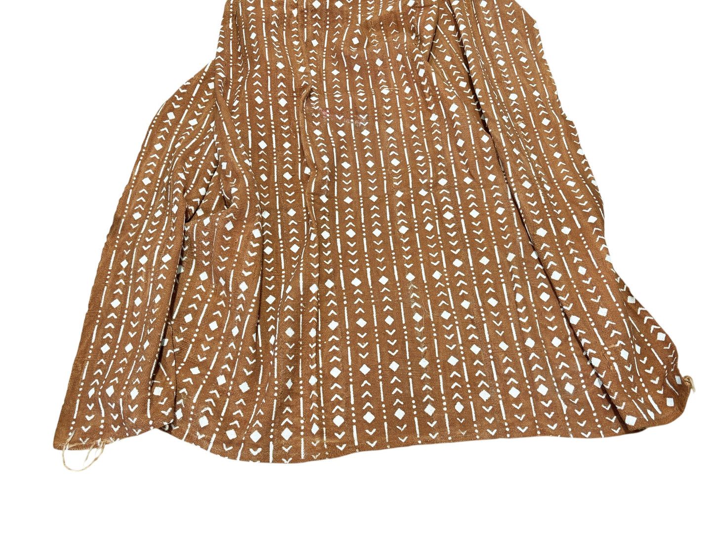 # 188 Lg Vintage Malian Brown & White Mud Cloth Textile 86"