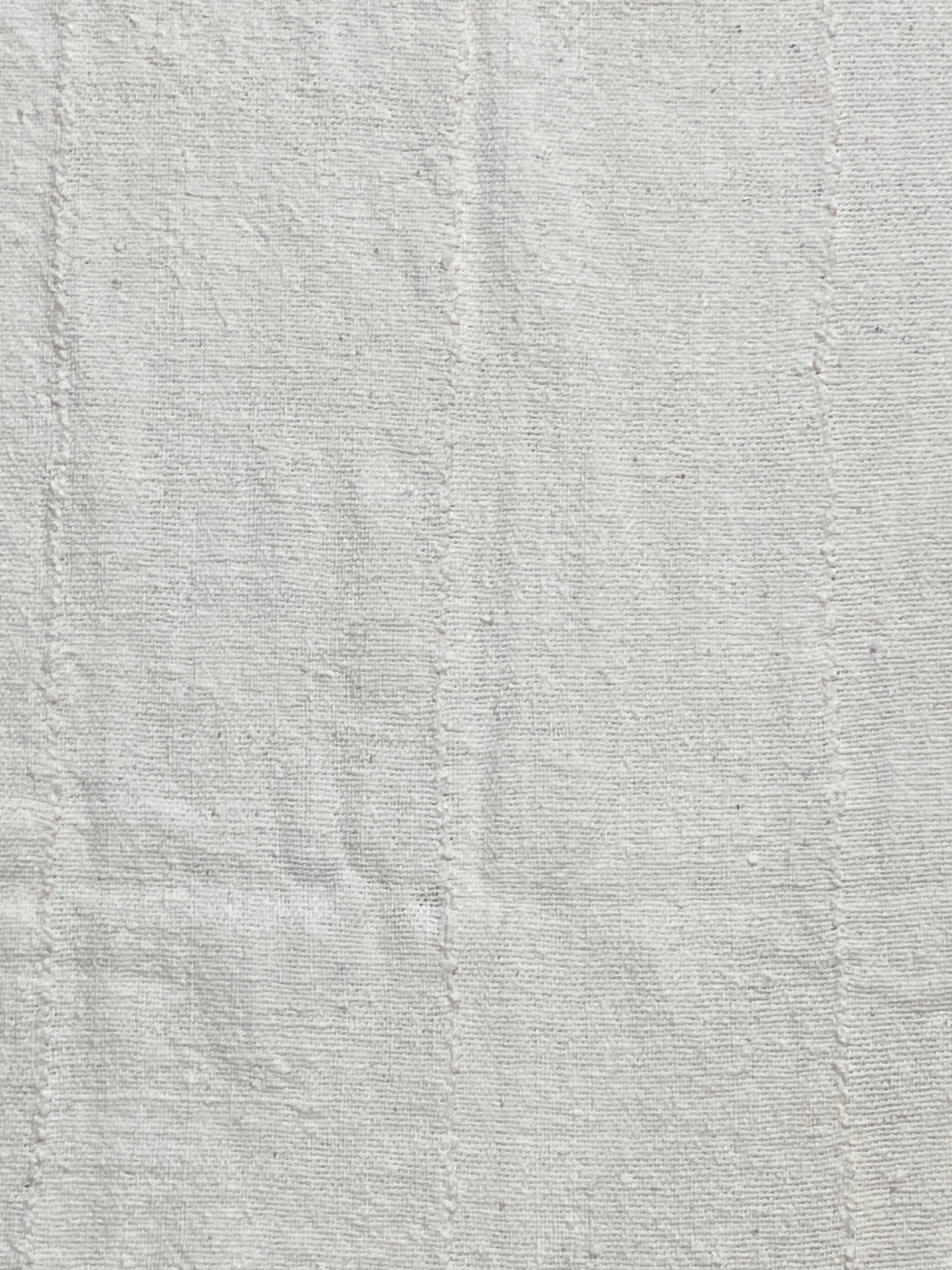 African Plain White Mud Cloth /Bogolan Textile Mali 41" by 64" # 573