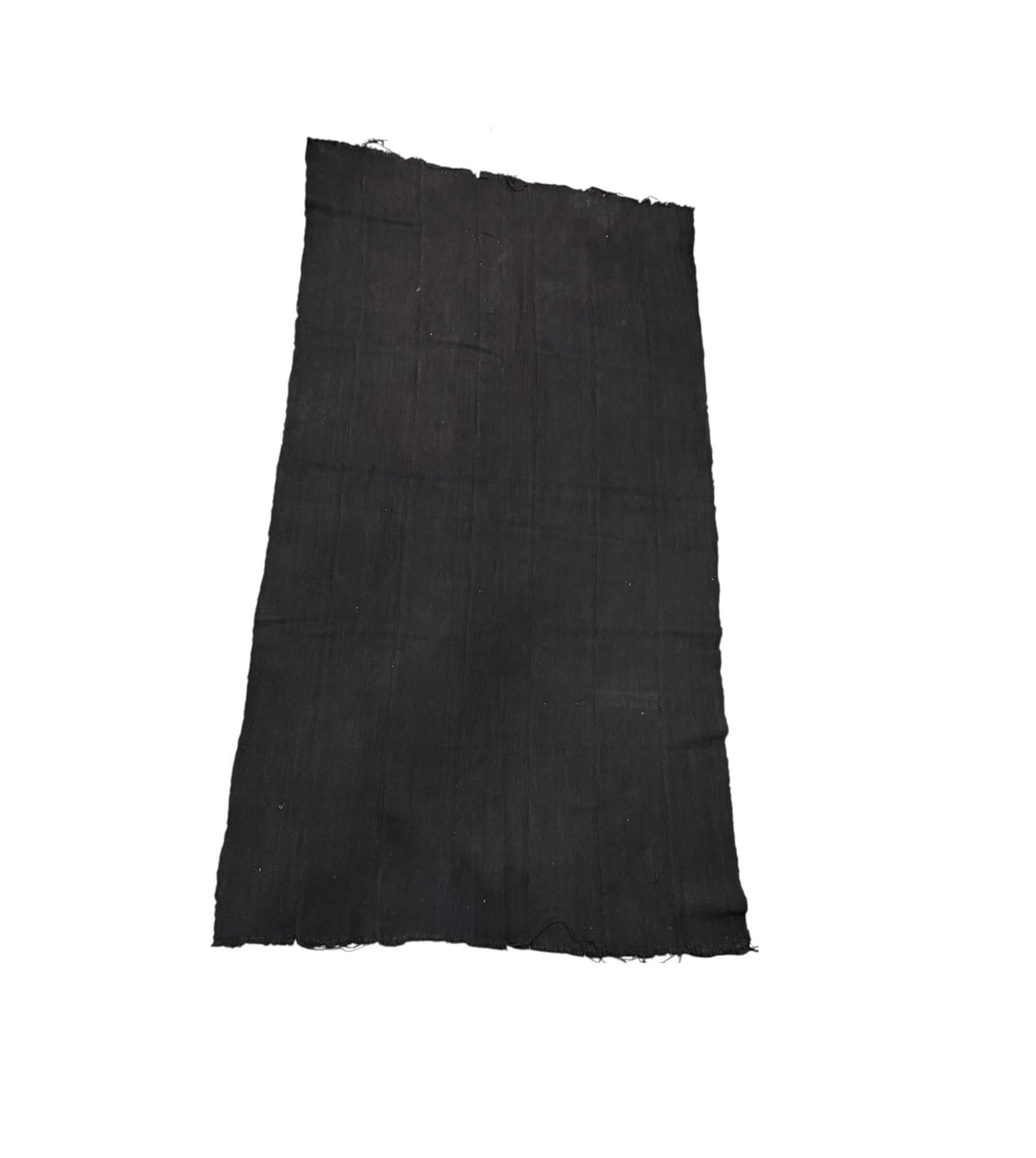 #232 African Solid Black Mud Cloth Textile / Blanket 60" by 42"