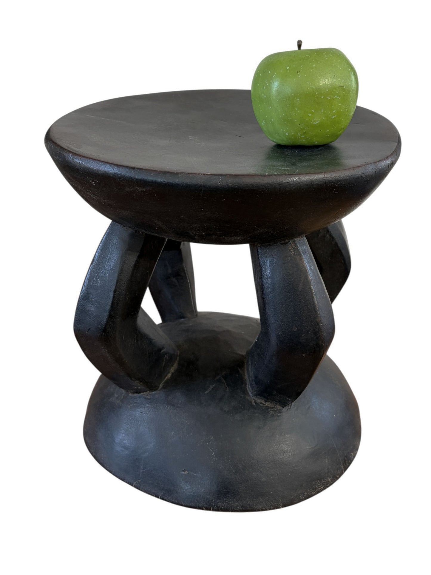 #667 African Vintage Carved Wood Milk Stool Hehe Gogo People Tanzania 11" H
