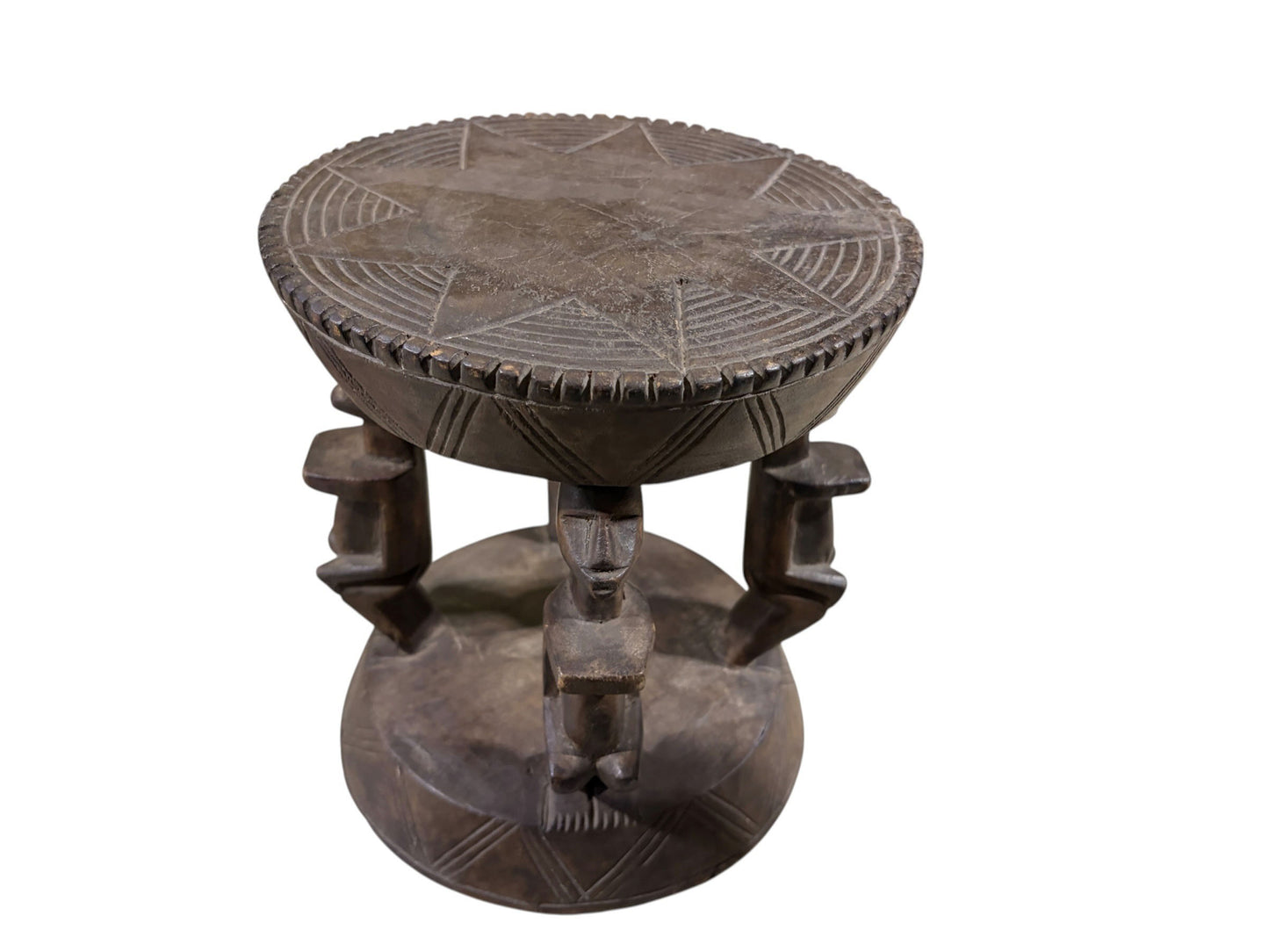 #3890 Vintage African Dogon Tribe Milk Stool, Mali 10" H