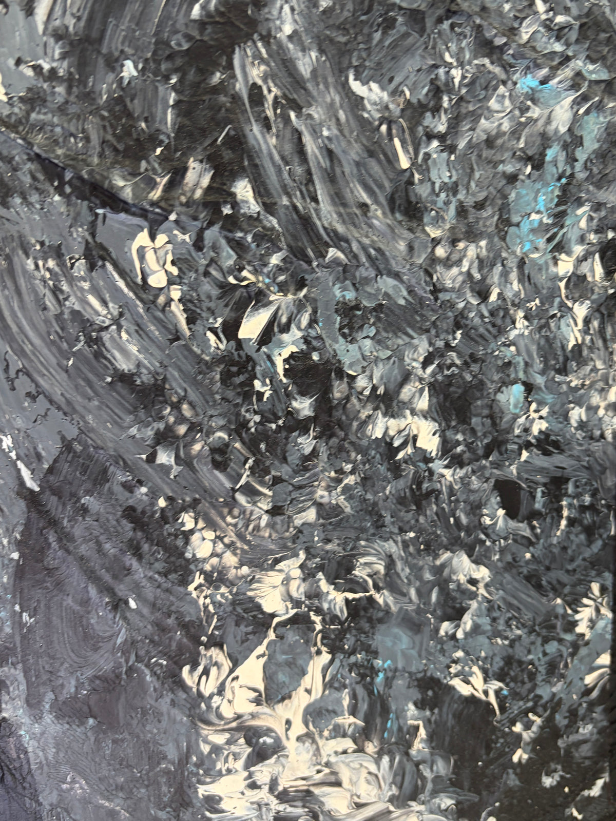 #110 Acrylic Abstract on Masonite titled "Porte des étoiles" Stargate 24" H by YJR