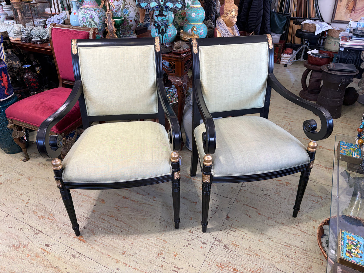 #5803 Exquisite Mid Century French style armchair 21"H
