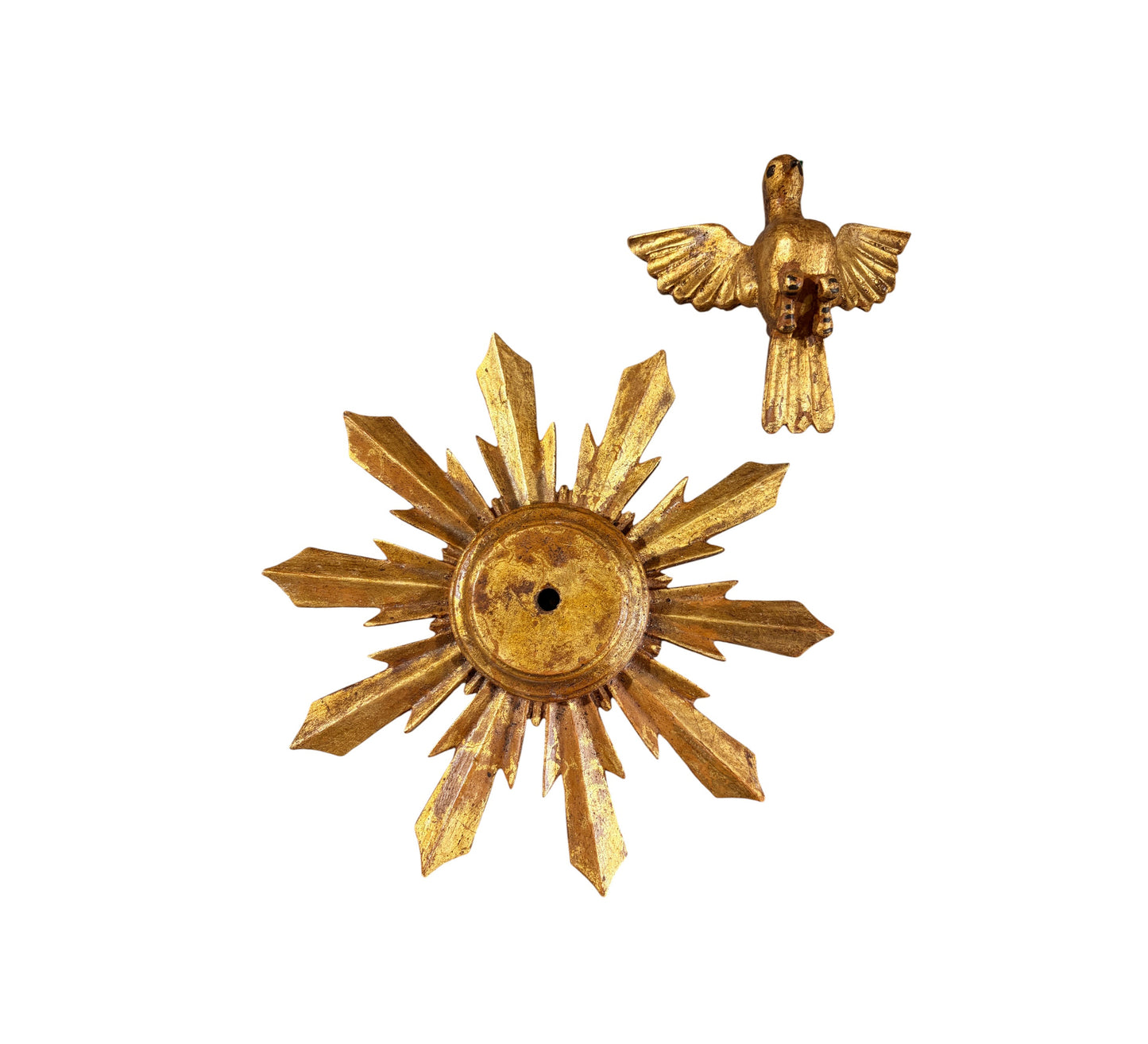 #708 European Wooden Dove Sunburst the Holy Spirit 9.25" Diameter