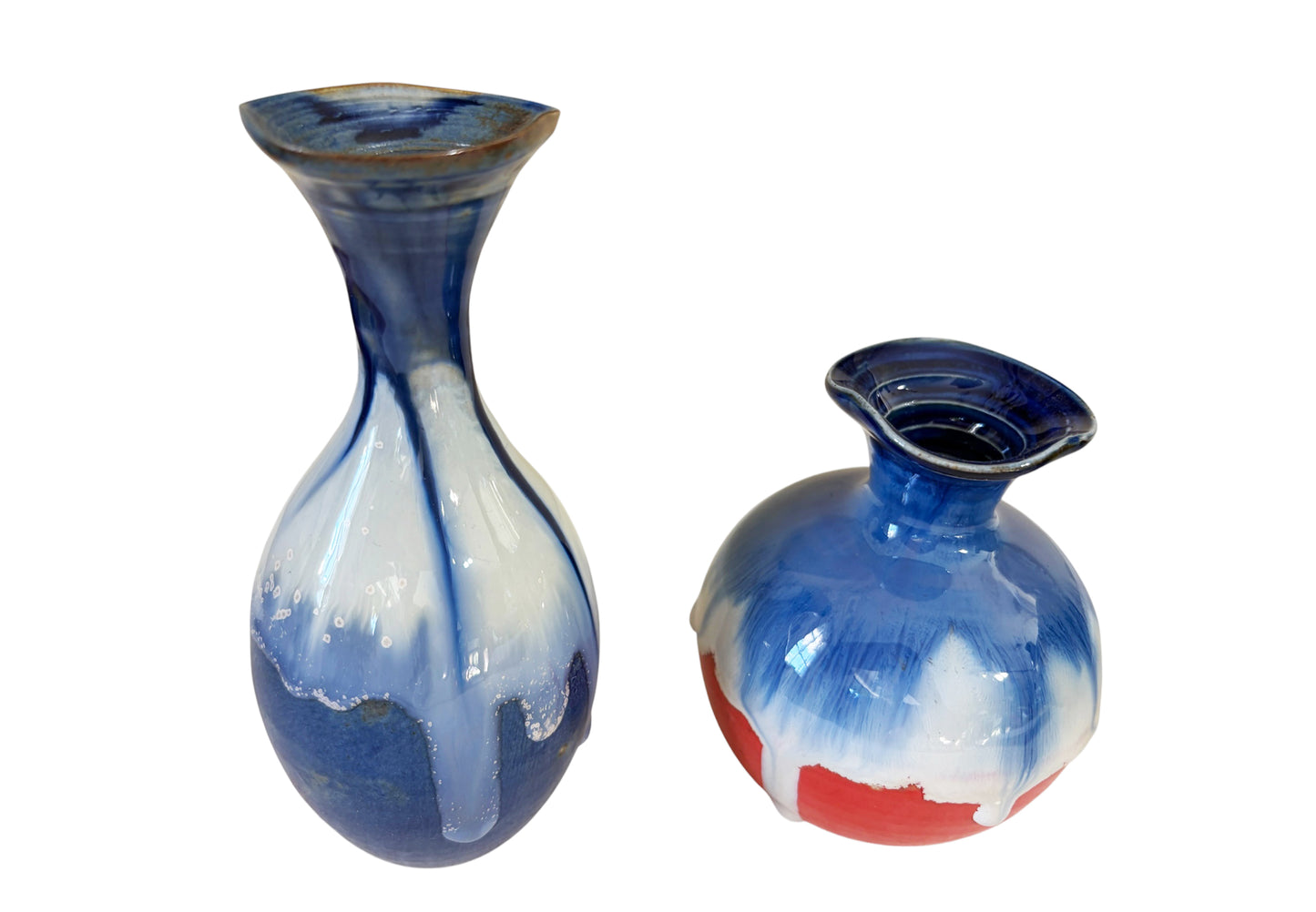 #350/374 Chinese Contemporary Shiwan Stoneware Pottery Set of two