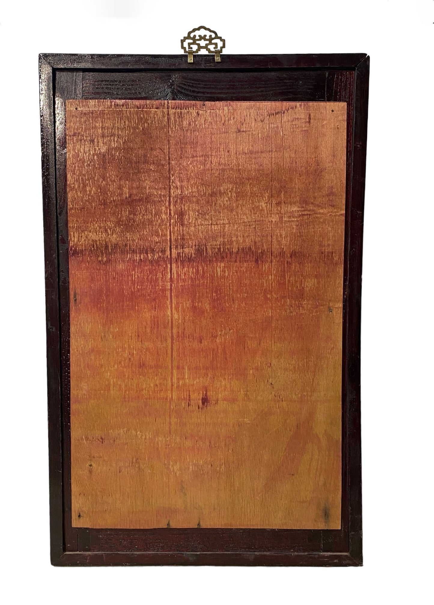 #5541 Chinoiserie Hand Painted Famille Rose Porcelain Panel 30" H