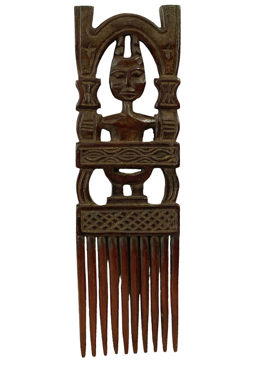 #5596 Superb  LG African Ashanti Ghana Marriage Comb 16" H