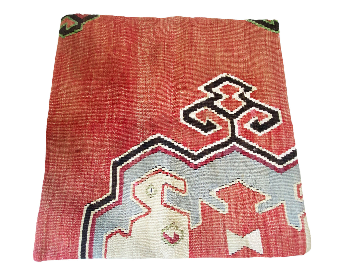 #5604 Superb Custom Made Old Turkish Tribal Kilim Pillow Cover 20" by 20"