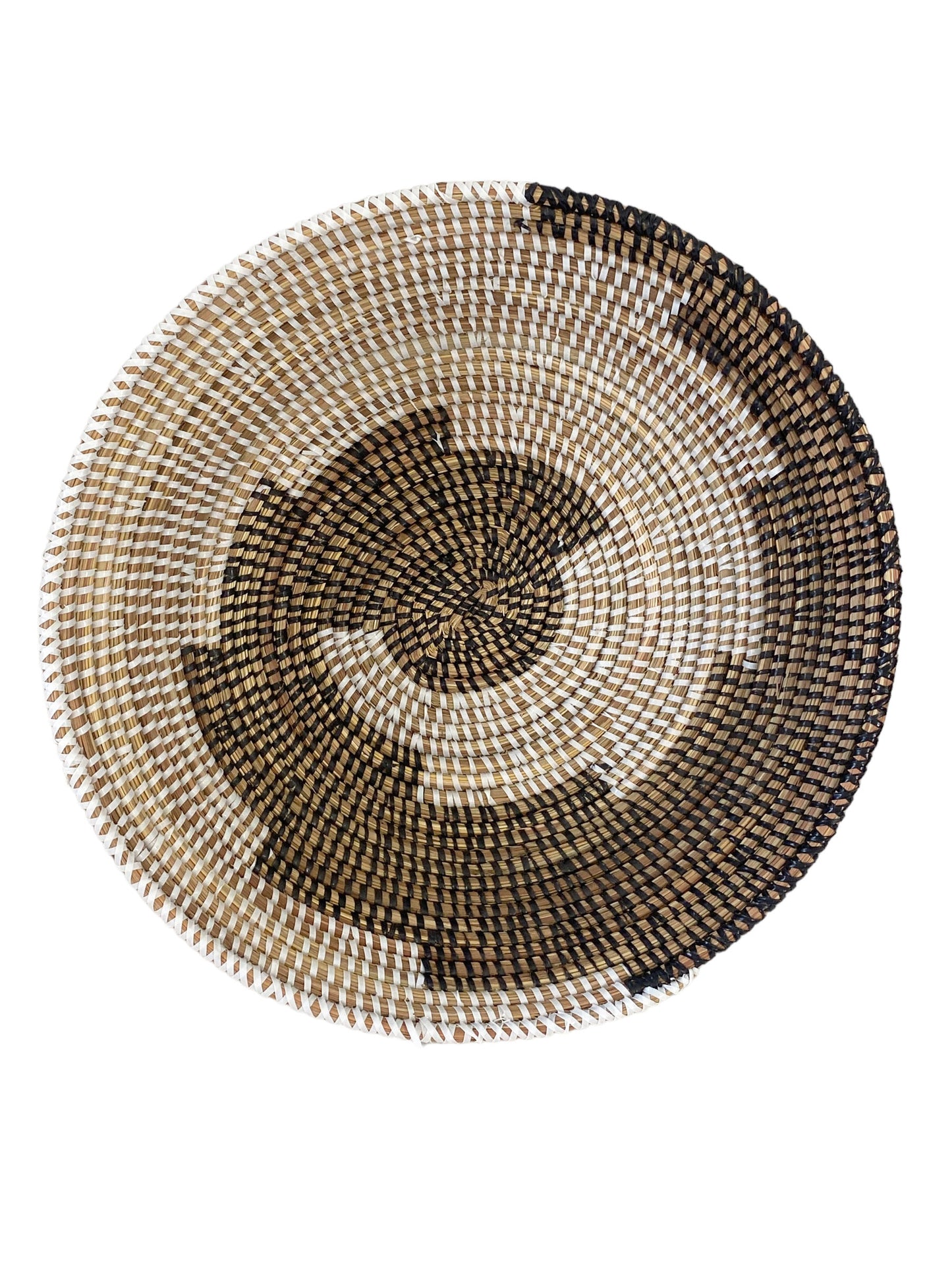 #5601 Handmade Woven Wolof Basket From Senegal 12.25" D