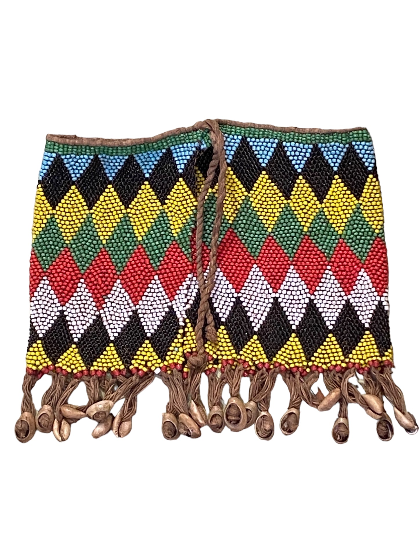 #5752 Ceremonial Skirt Kirdi Beaded Cache Sex Pikuran Cameroon 19" w