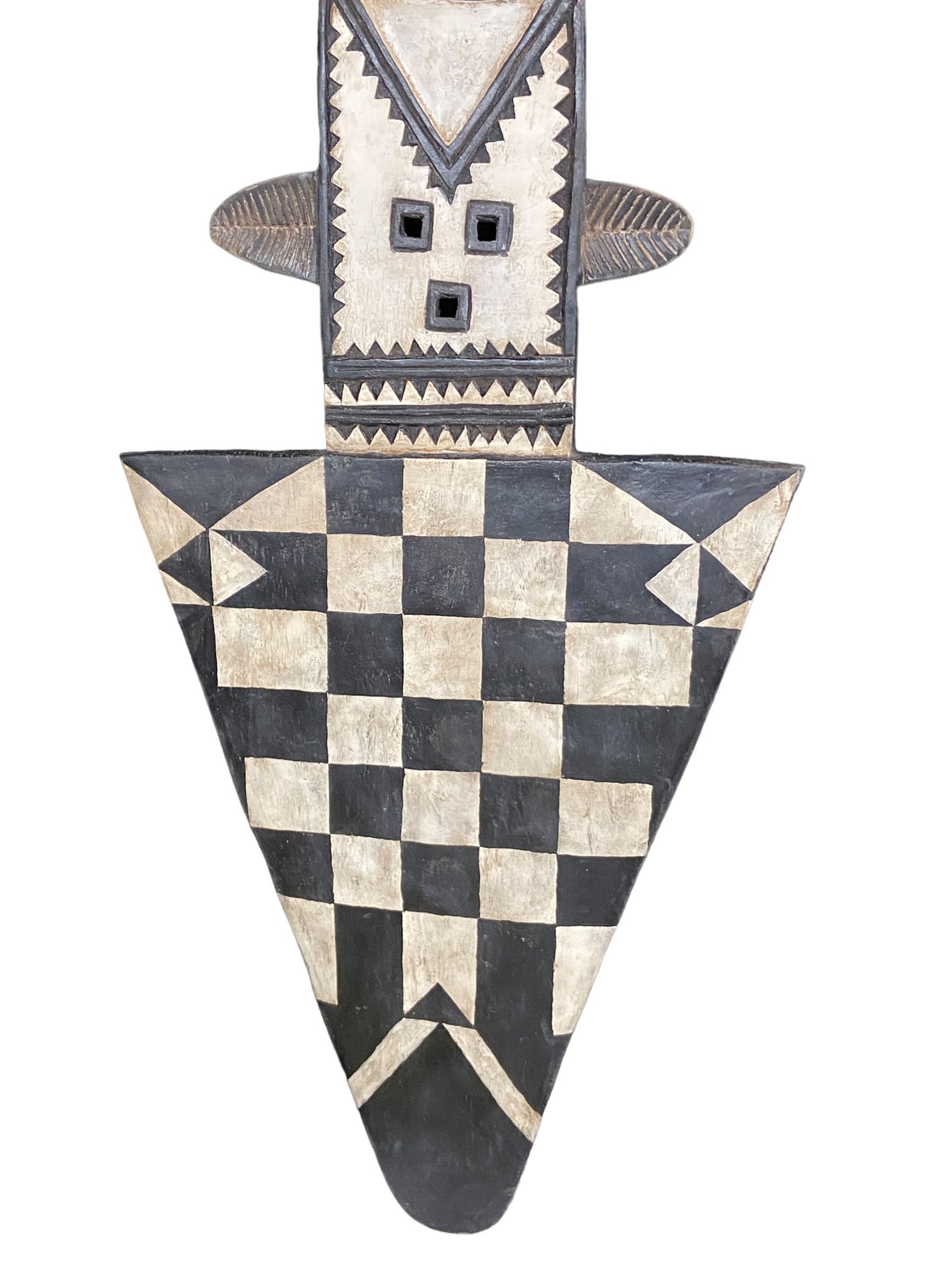 #5495 Huge African Plank Nafana Bedu Male Mask Ivory Coast 66" H
