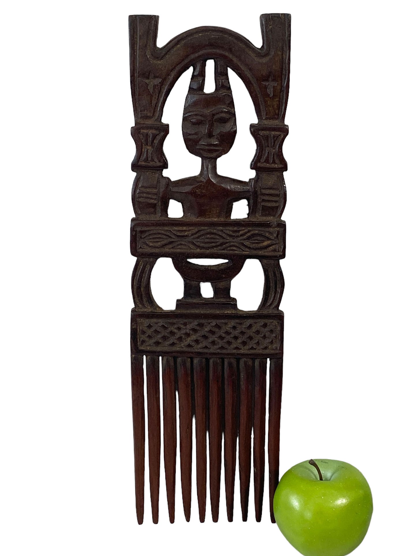 #5596 Superb LG African Ashanti Ghana Marriage Comb 16" H
