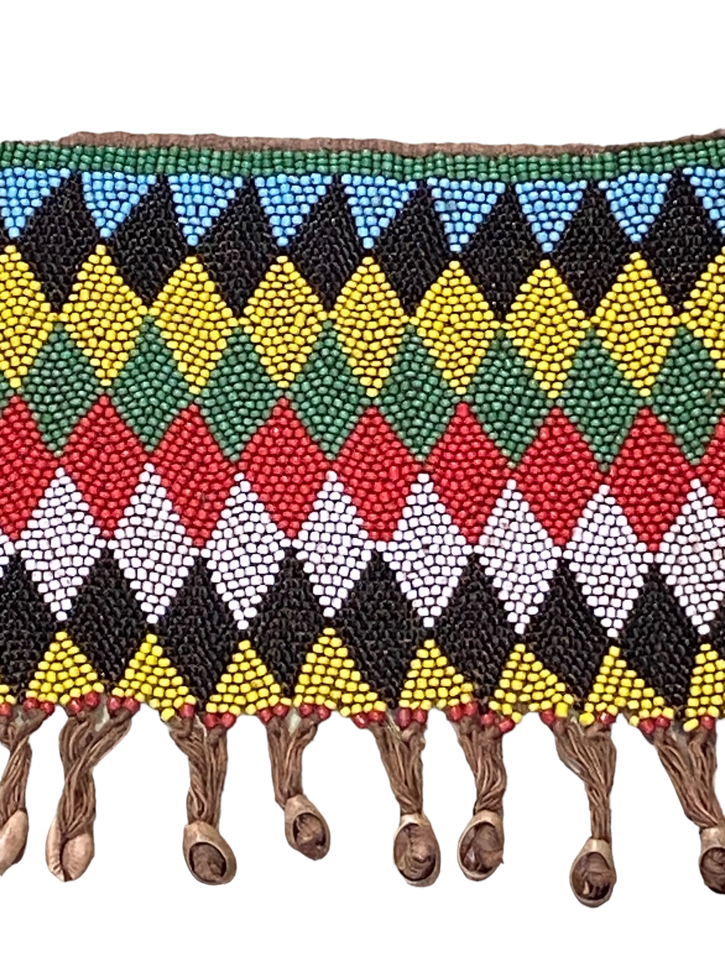 #5752 Ceremonial Skirt Kirdi Beaded Cache Sex Pikuran Cameroon 19" w