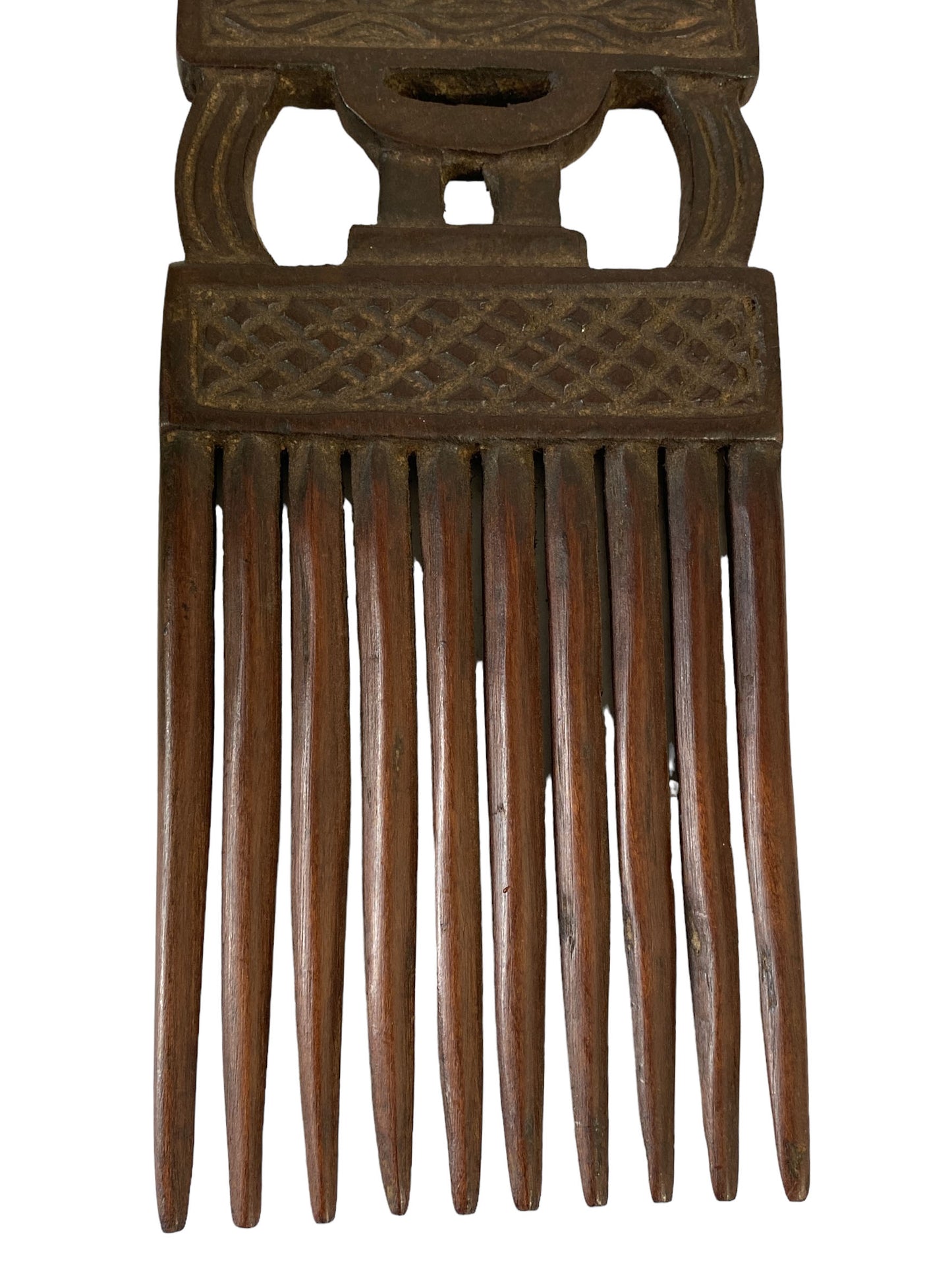 #5596 Superb LG African Ashanti Ghana Marriage Comb 16" H