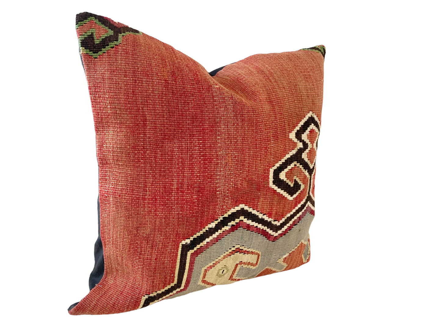 #5604 Superb Custom Made Old Turkish Tribal Kilim Pillow Cover 20" by 20"