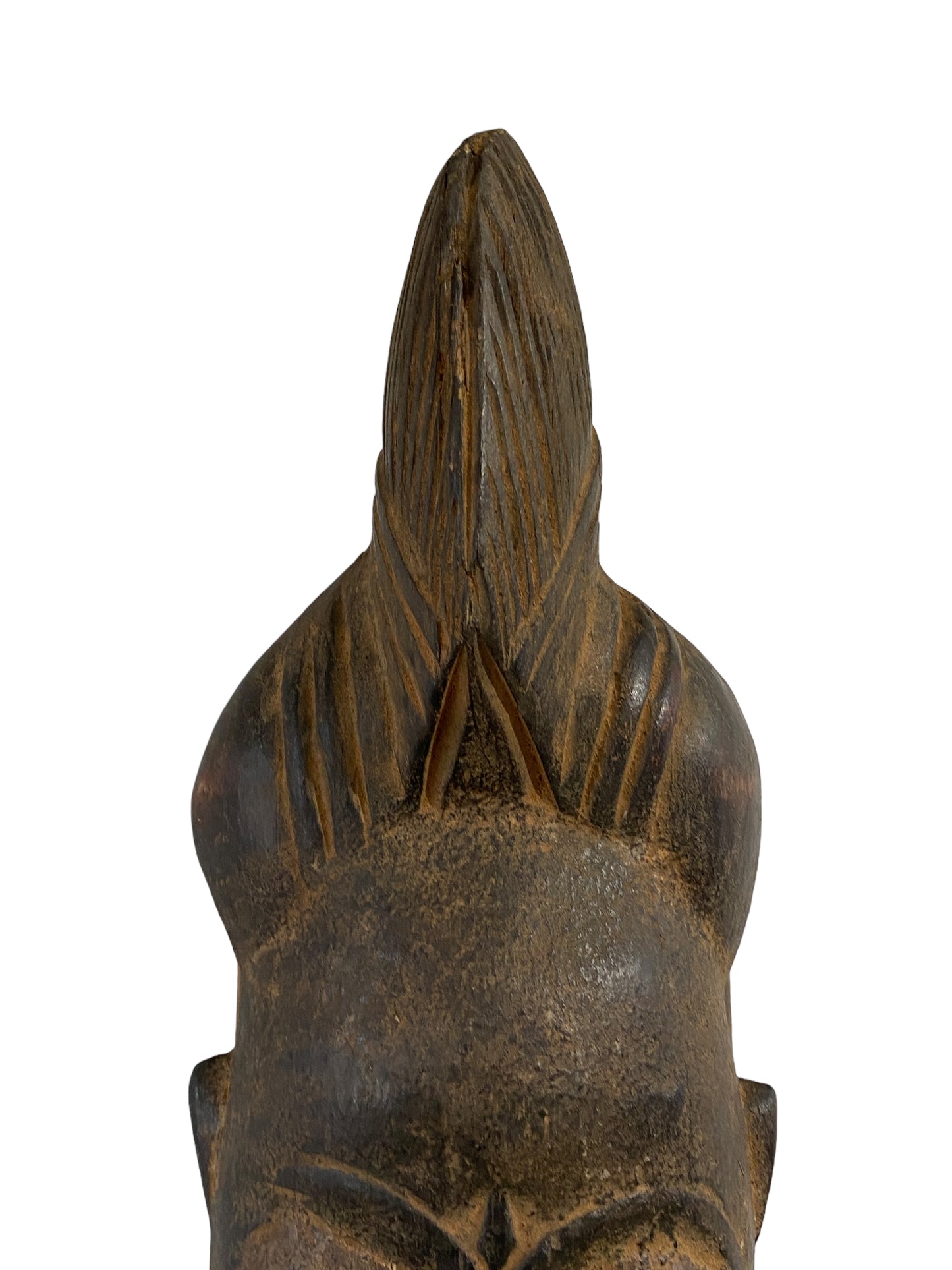 #5606 Superb African Baule Portrait Mask Cote D'ivoire 15" H