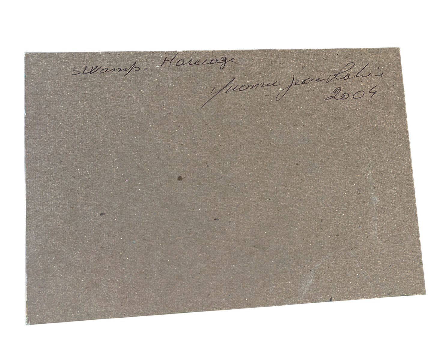 #2030 Acrylic (Marécage) )Landscape on Paper Framed 13.25" by 11.25" By YJR