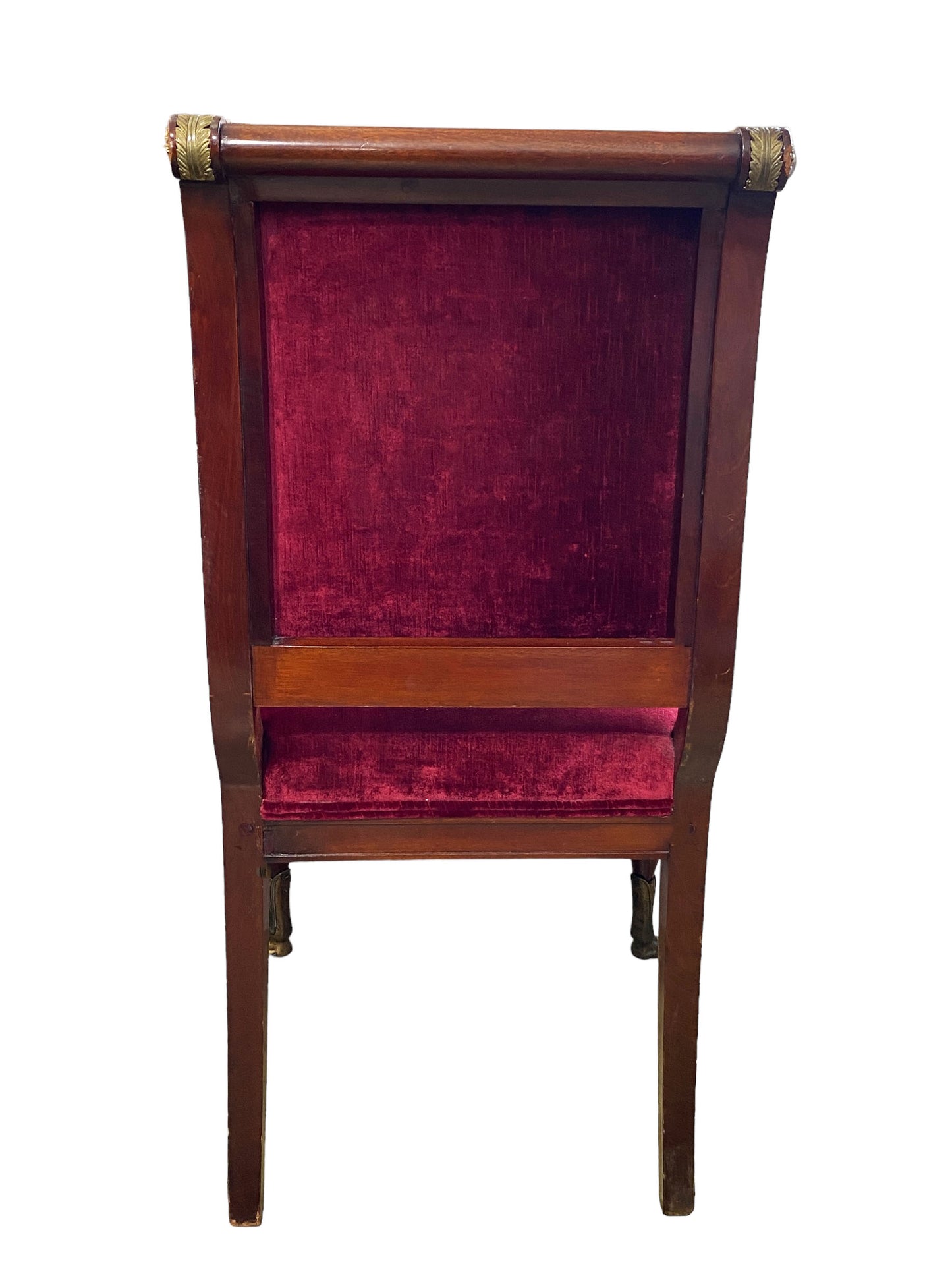 #7004 19th French Empire Chair with Bronze Mounts