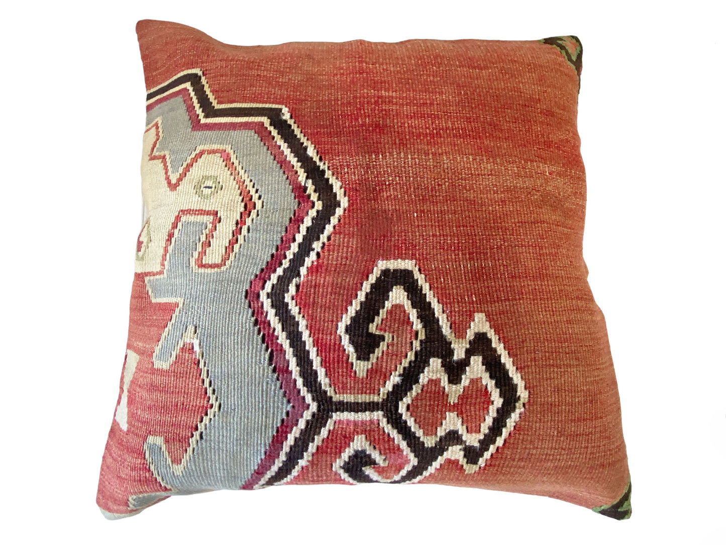 #5604 Superb Custom Made Old Turkish Tribal Kilim Pillow Cover 20" by 20"