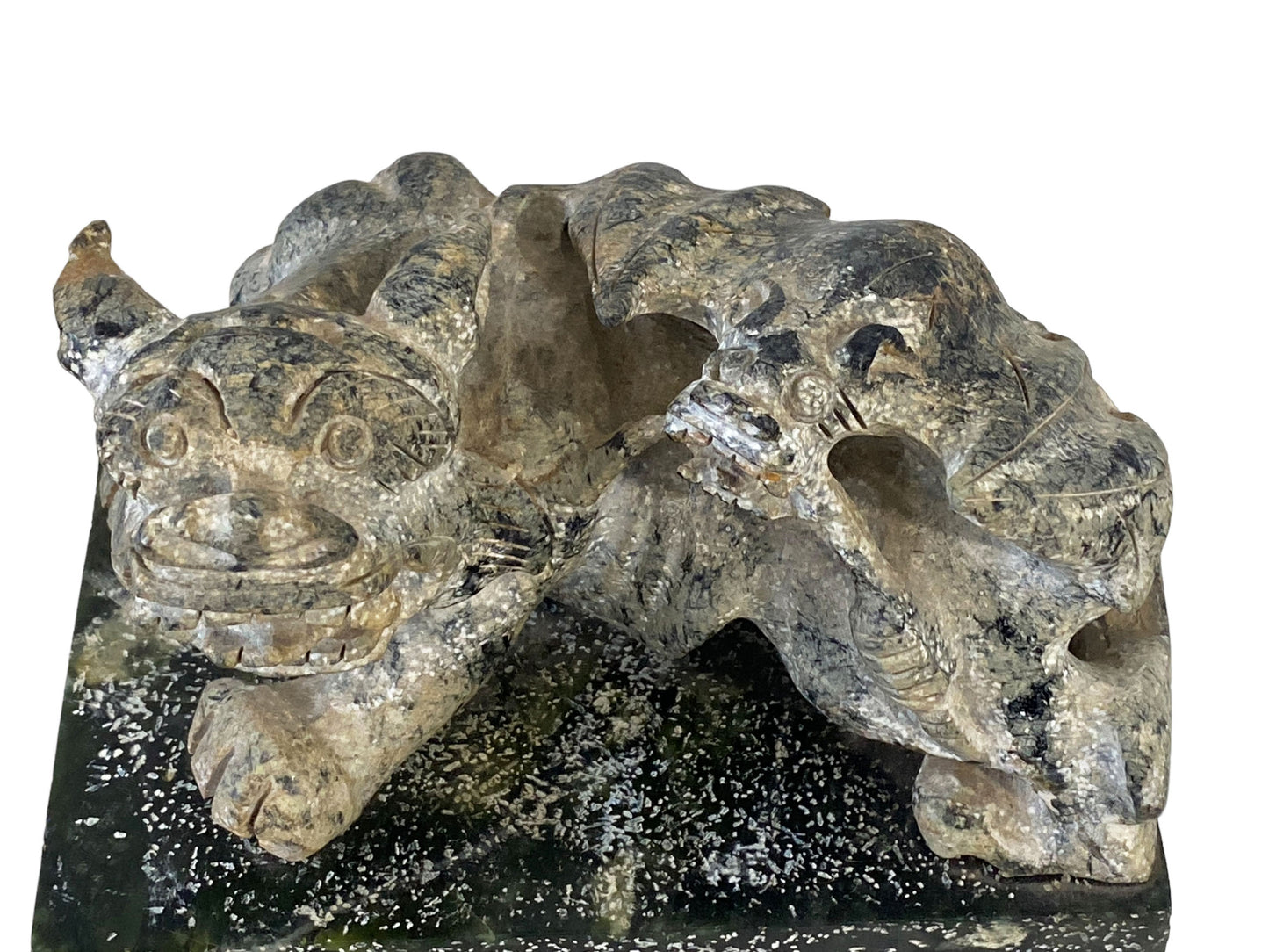 #5663 Large Chinoiserie Stone Foo Dog Ink Stamp Seal 6" w