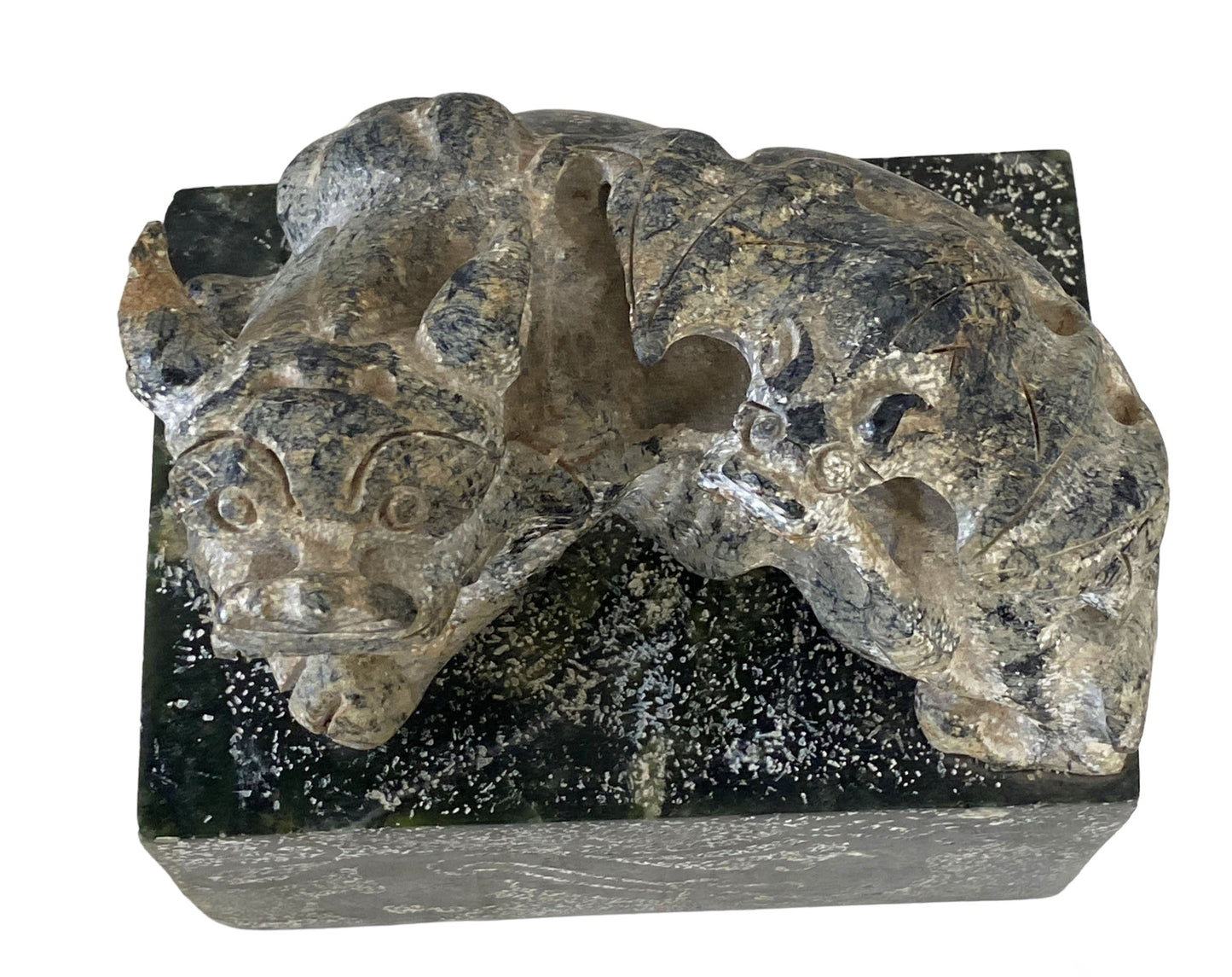#5663 Large Chinoiserie Stone Foo Dog Ink Stamp Seal 6" w