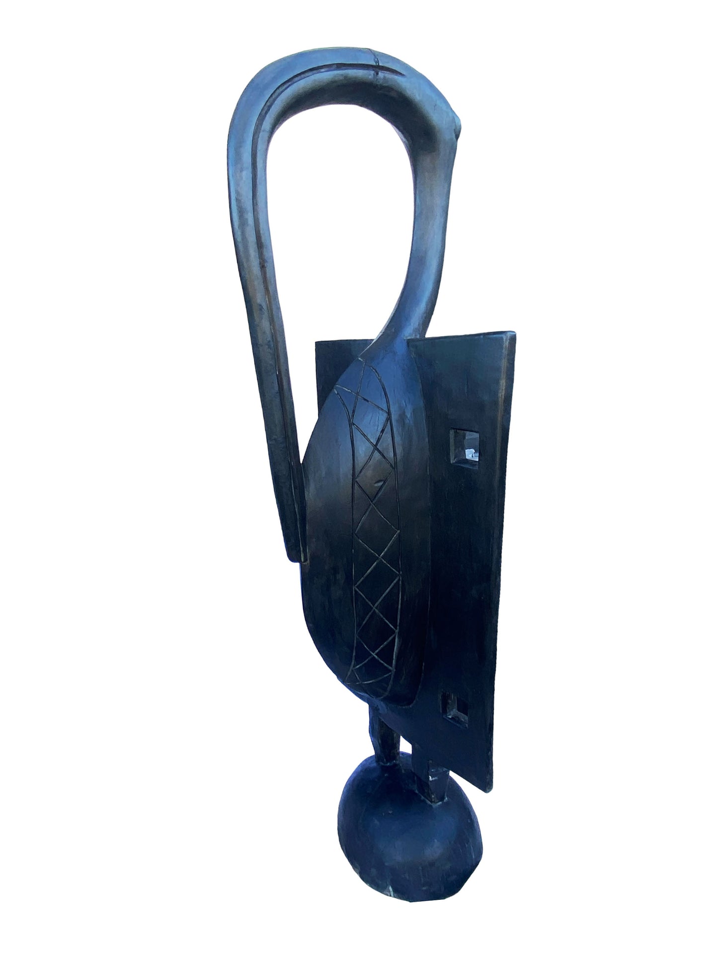 #7111 Huge Sculpture of Senufo Bird Statue Cote d'Ivoire 76" H