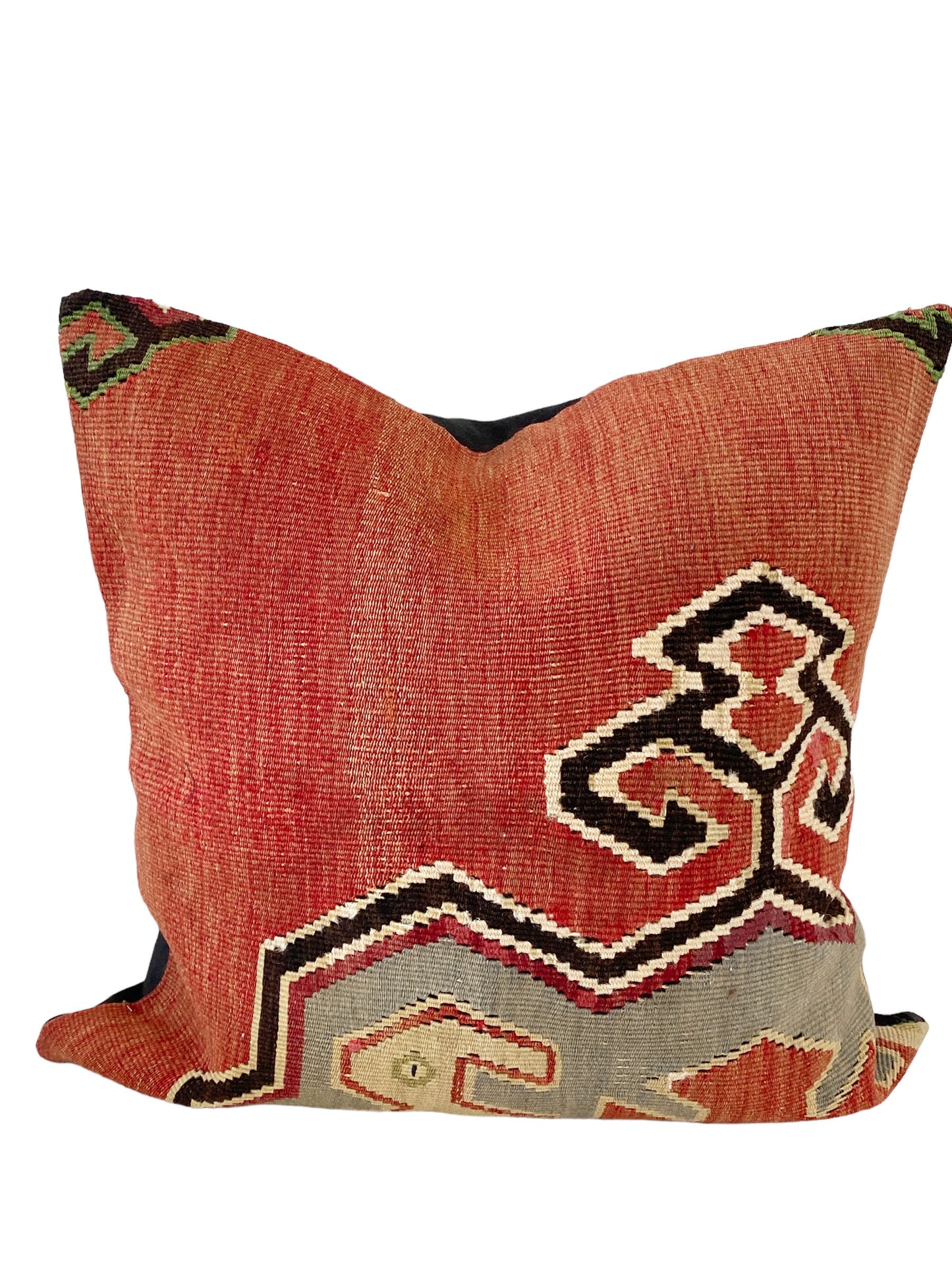 #5604 Superb Custom Made Old Turkish Tribal Kilim Pillow Cover 20" by 20"