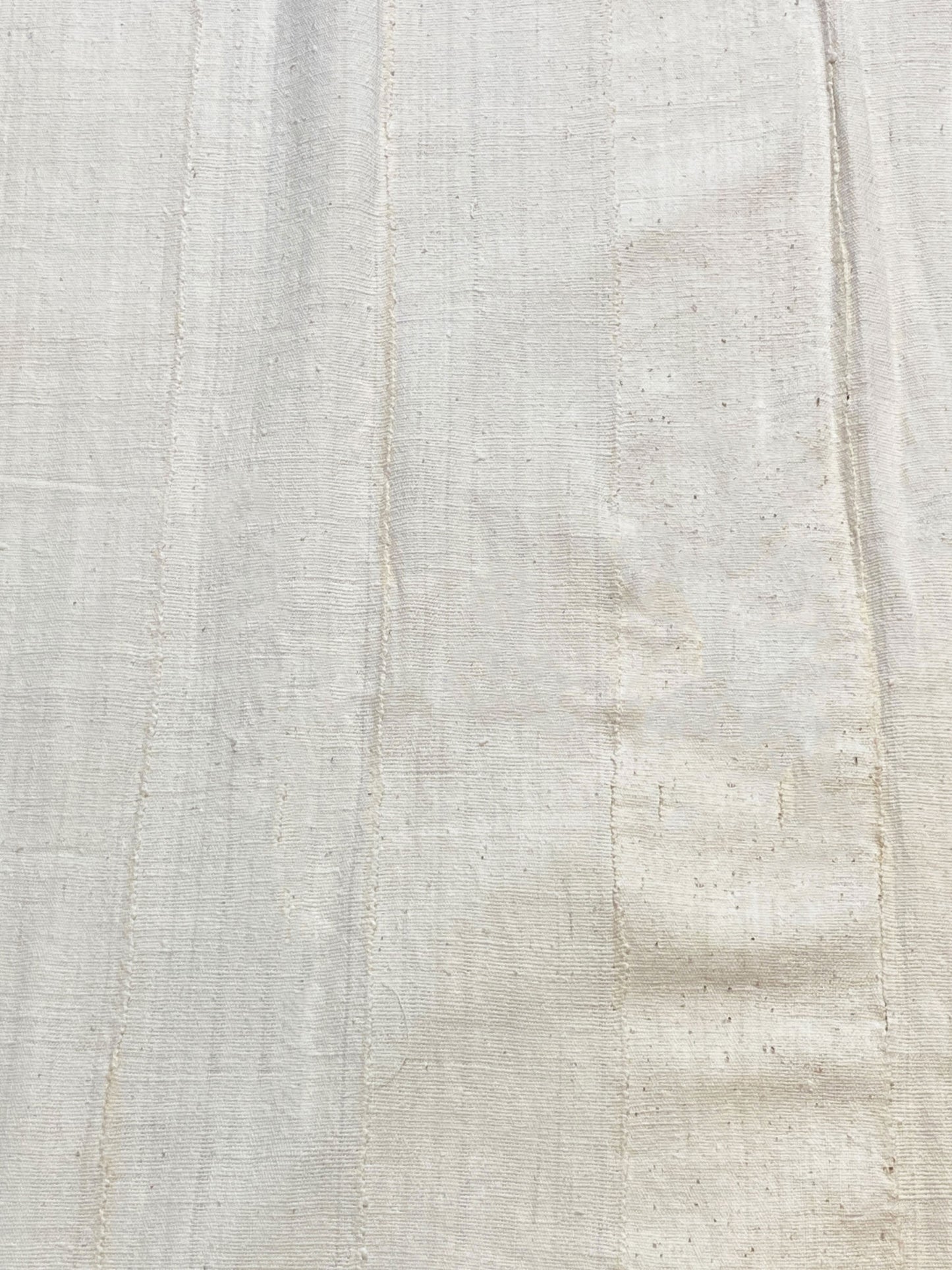 #7070 African Plain White Mud Cloth /Bogolan Textile Mali 41" by 69"
