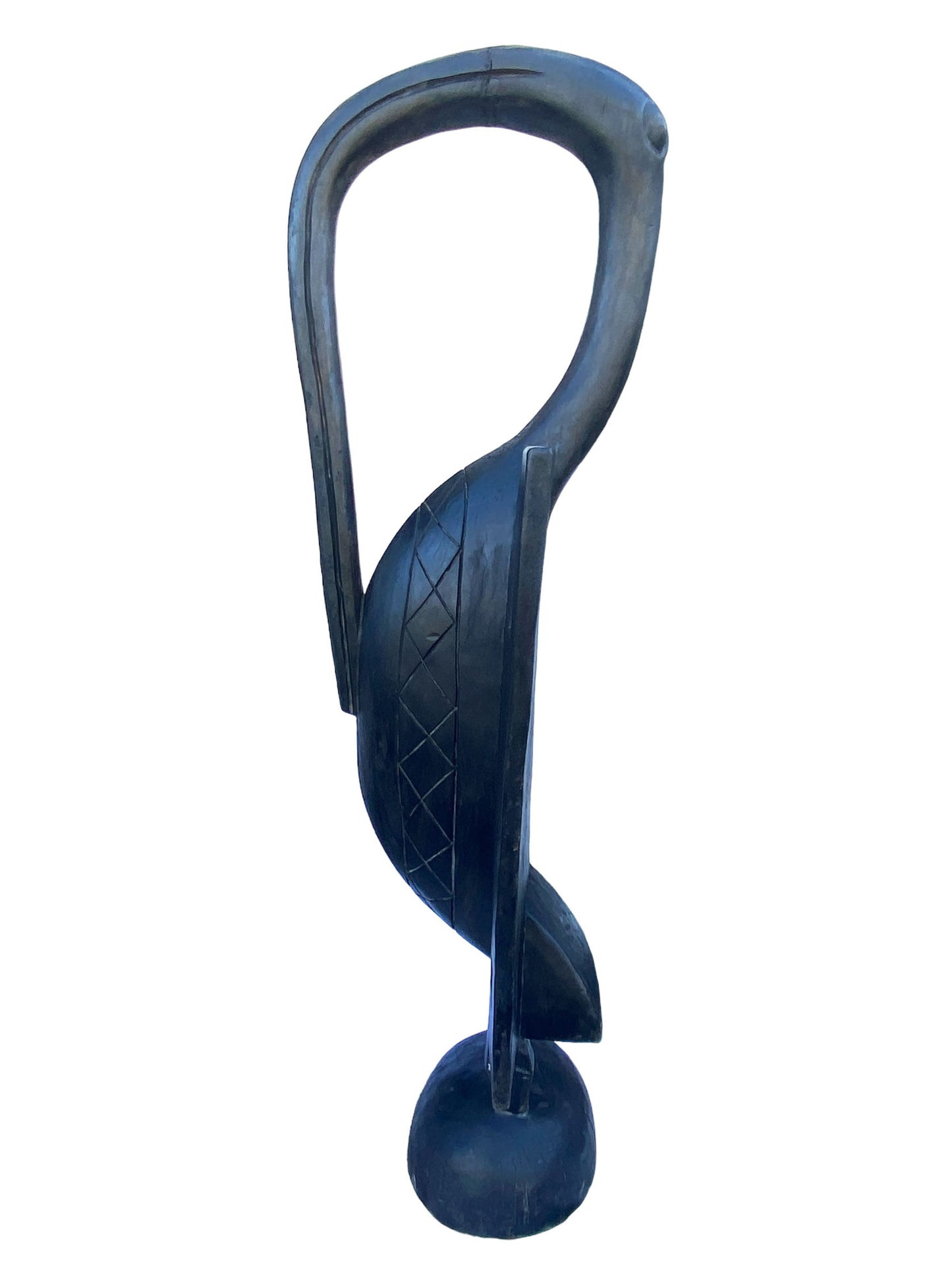 #7111 Huge Sculpture of Senufo Bird Statue Cote d'Ivoire 76" H