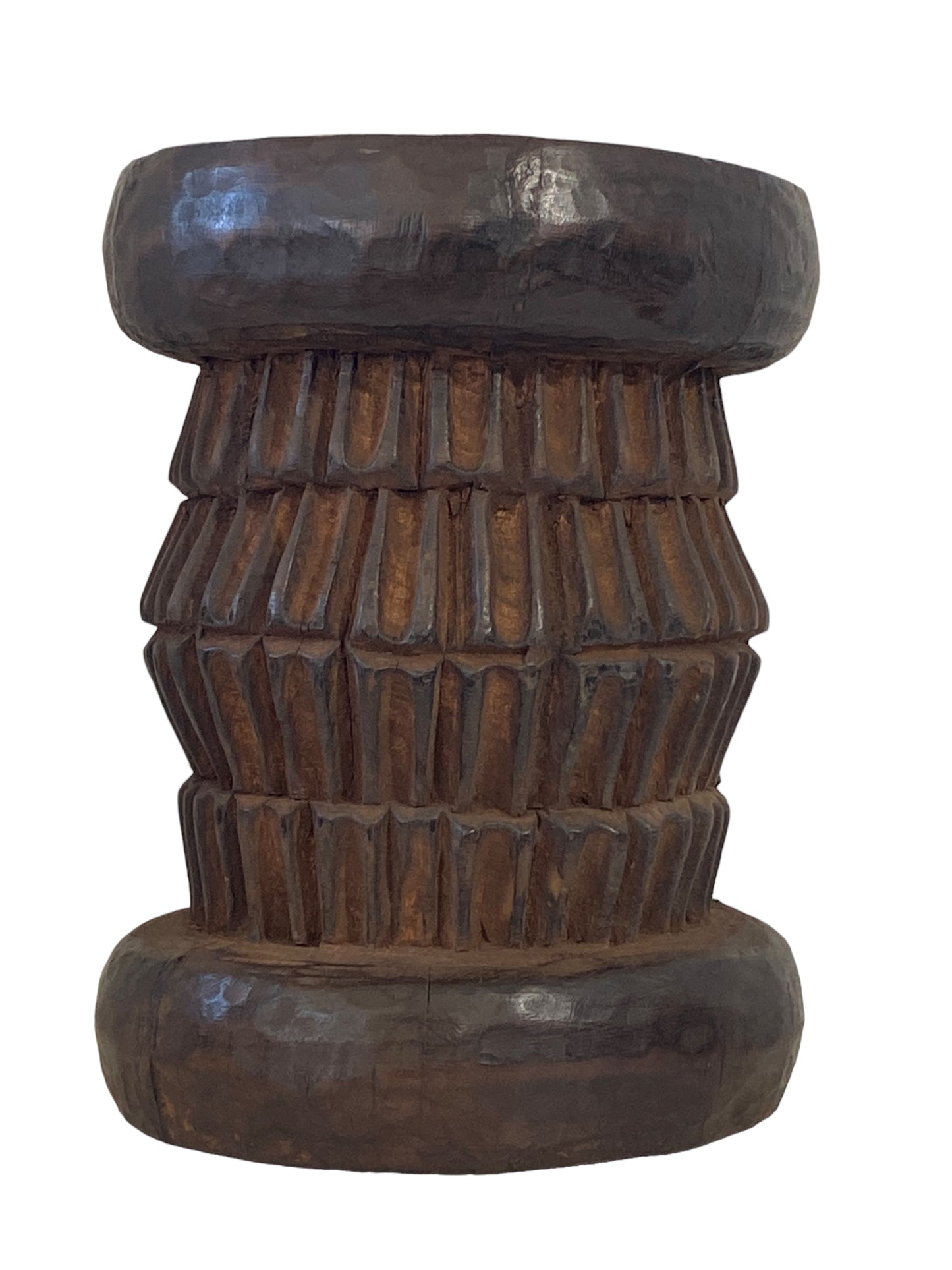 #5863 1960's Tribal Nobility Bamileke Stool/Table Cameroon 13.5" H