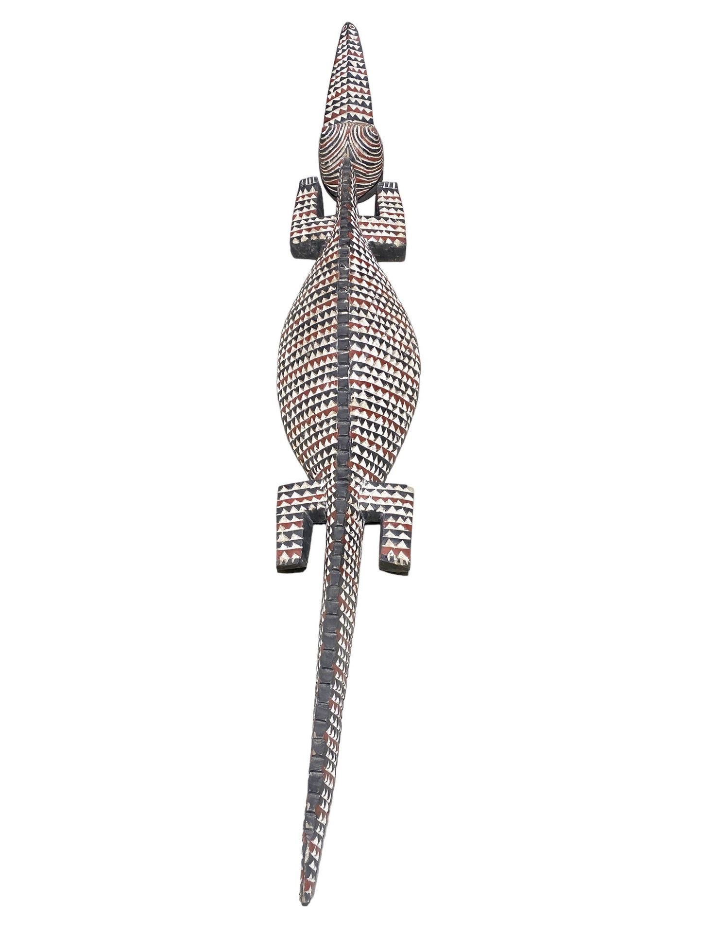 #5548 African Life size Crocodile Nuna Bobo Burkina Faso 78"