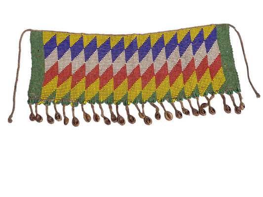 #65 Skirt Kirdi Beaded Cache Sex Pikuran Cameroon 18" W
