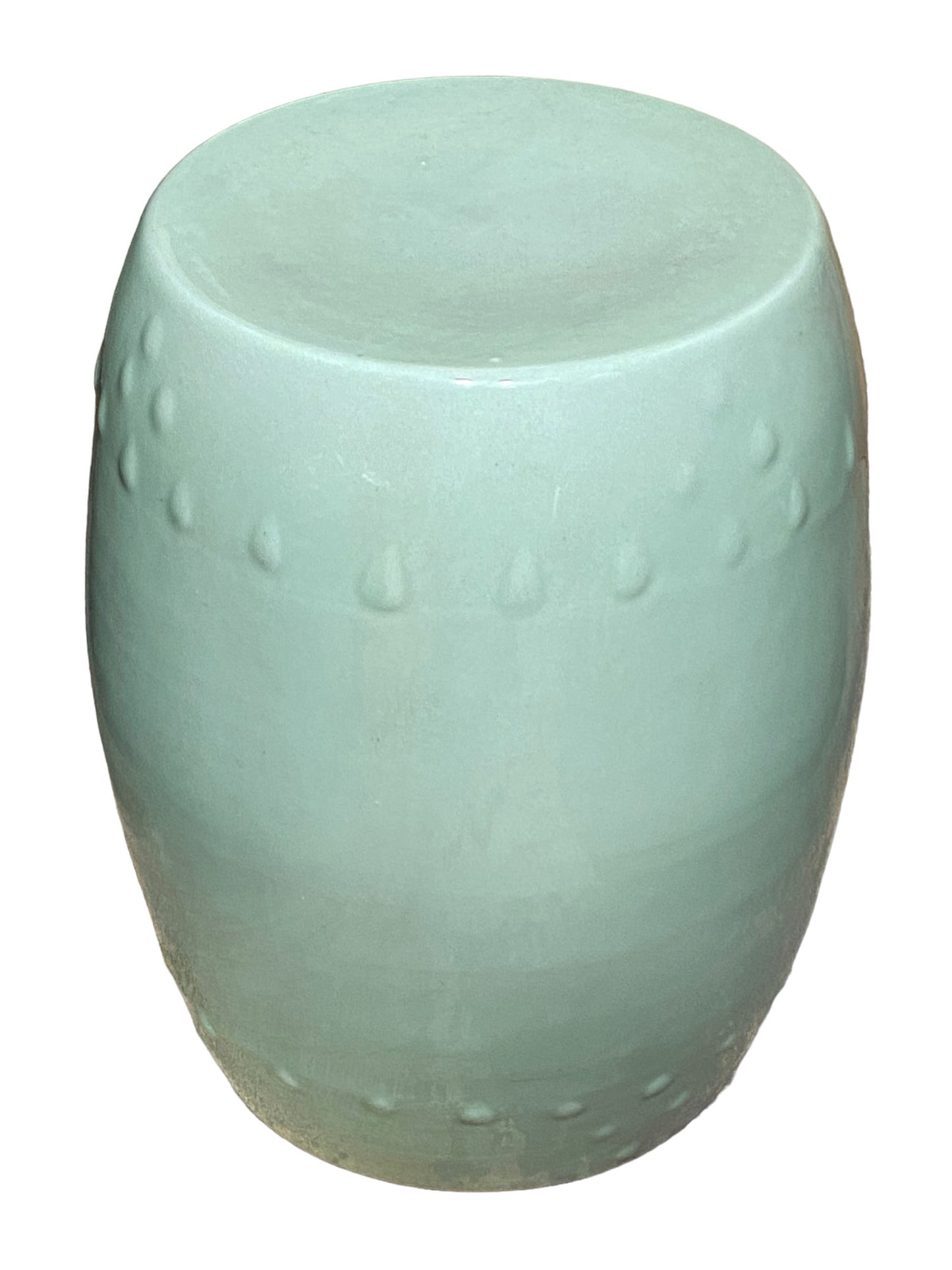 #5718 Vintage Chinoiserie Celadon Porcelain Garden Stool/Table  18.5" H