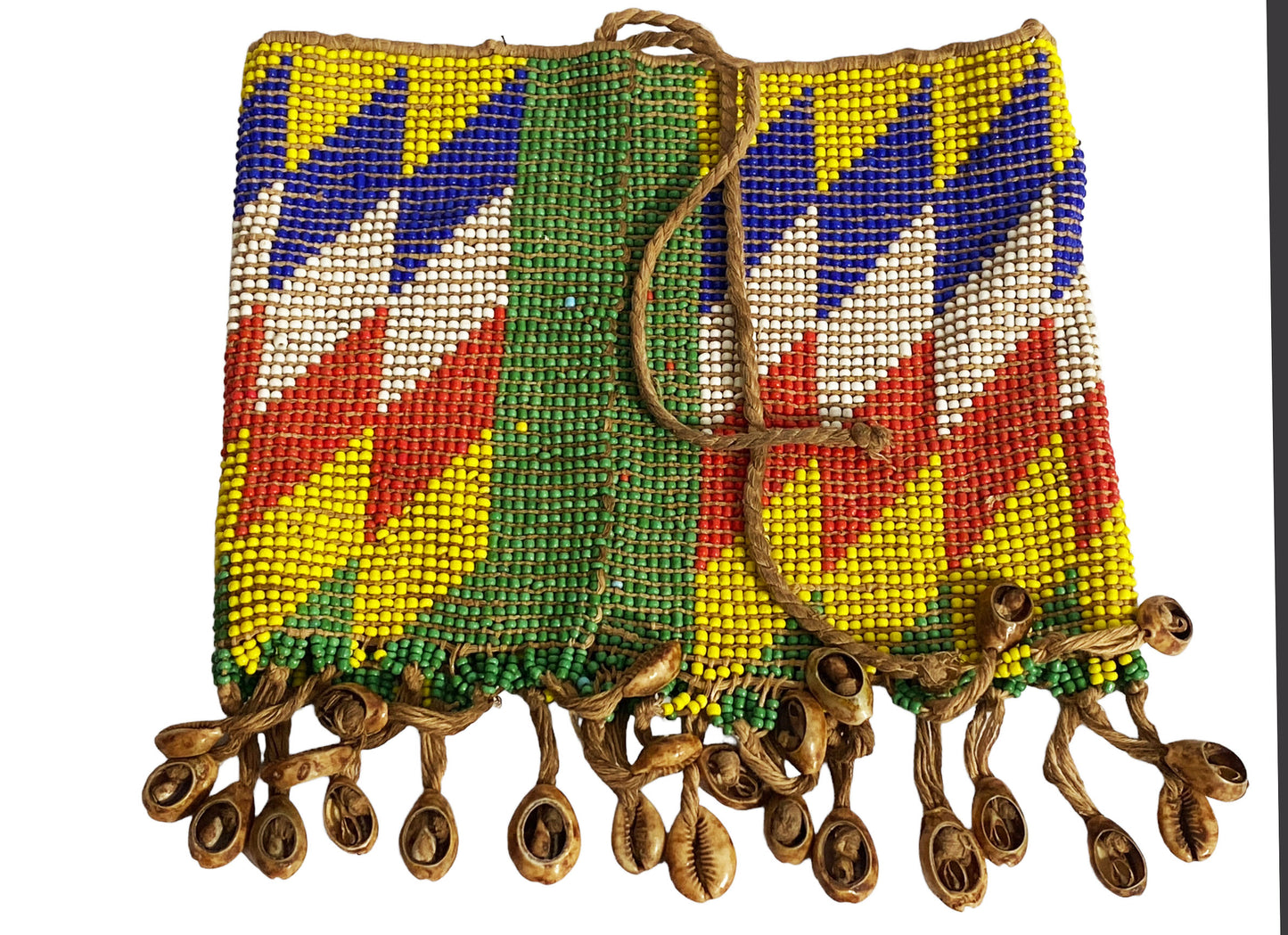 #65 Skirt Kirdi Beaded Cache Sex Pikuran Cameroon 18" W