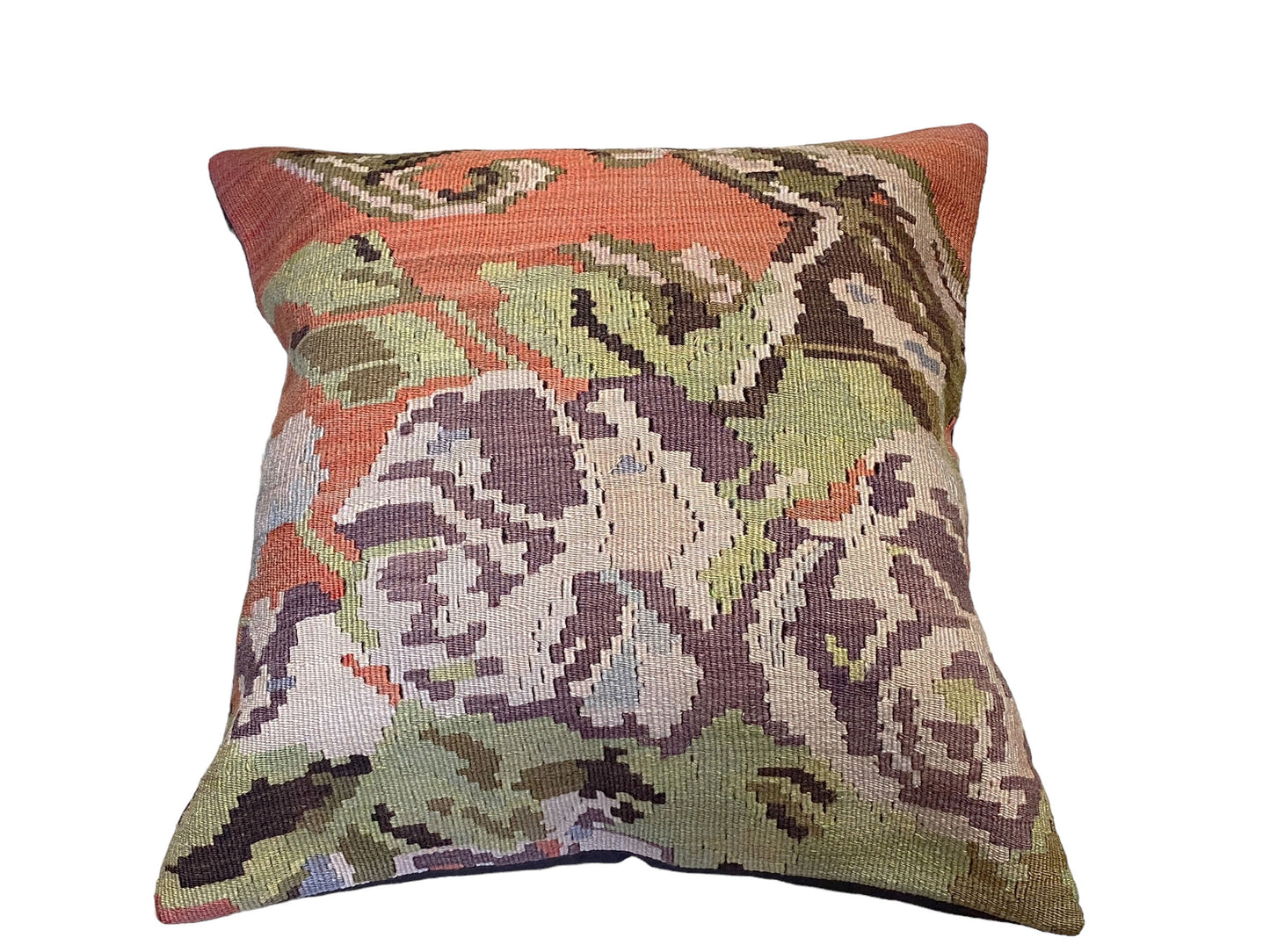 #7069 Superb Custom Made Old Turkish Tribal Kilim Pillow Cover 24" by 24"