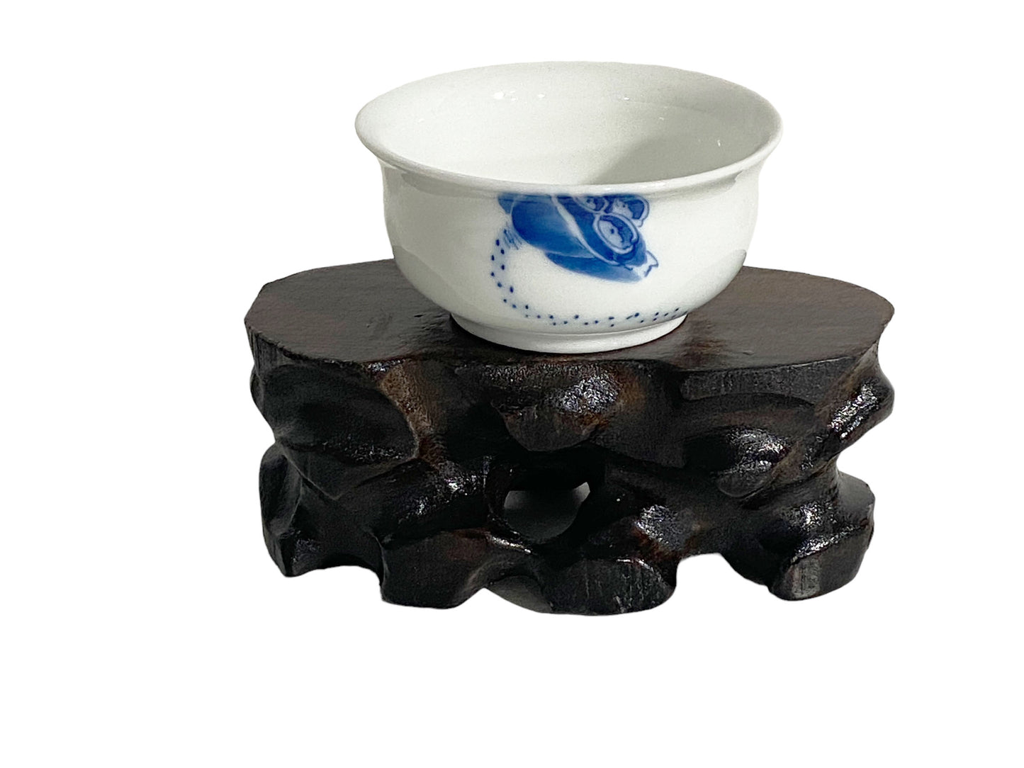 #5808 Chinoiserie Solid Wood Stand 4"w by 1.25"H