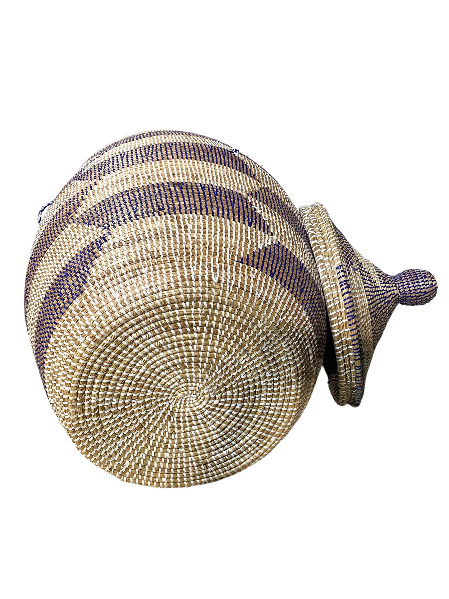 #5536 Lg Basket with Lid Senegal West Africa 34" H