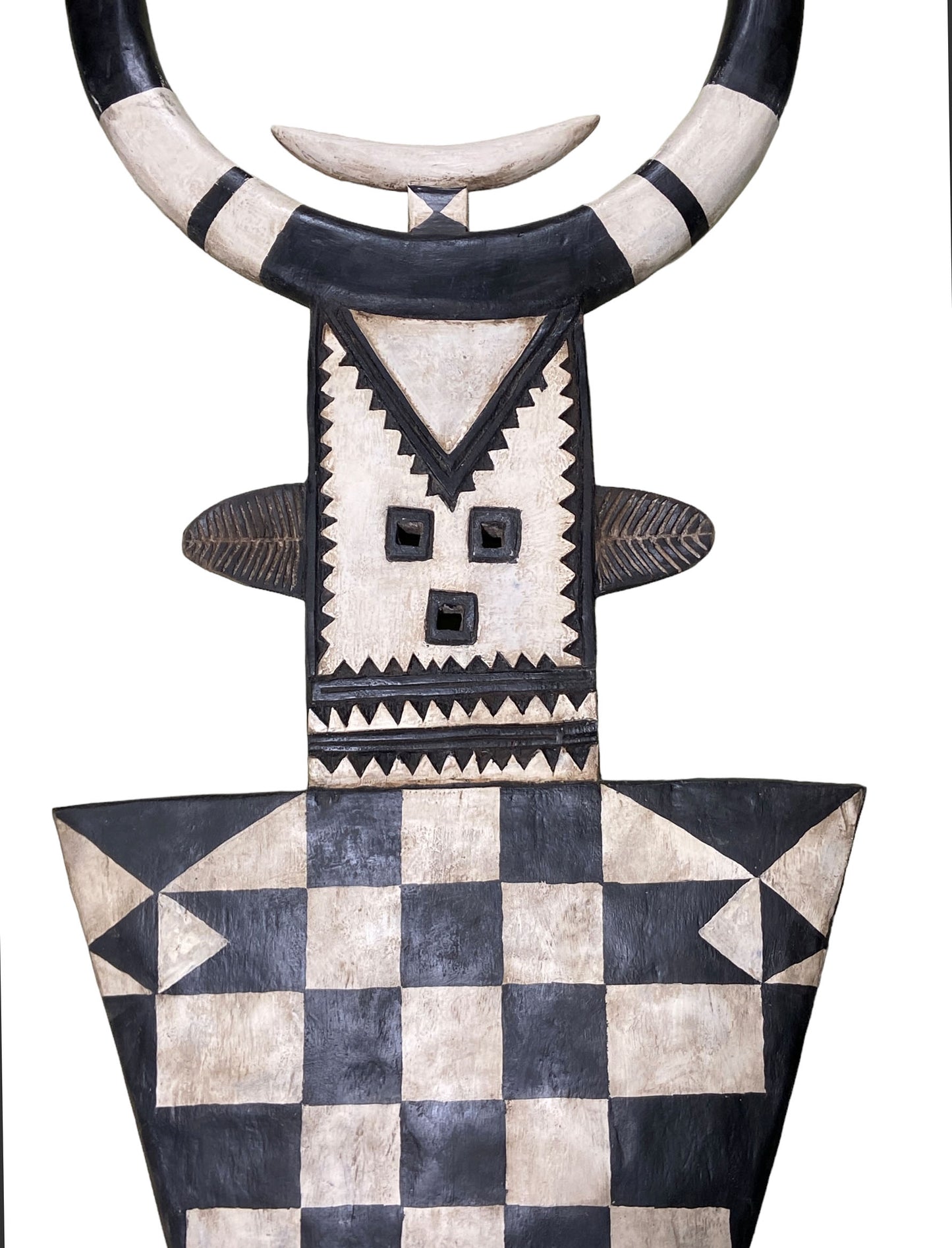#5495 Huge African Plank Nafana Bedu Male Mask Ivory Coast 66" H