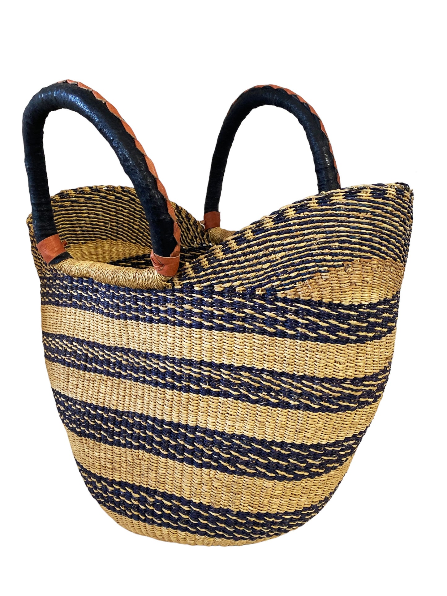 #5863 African Ghanian Bolga Basket 19" H by 20" W