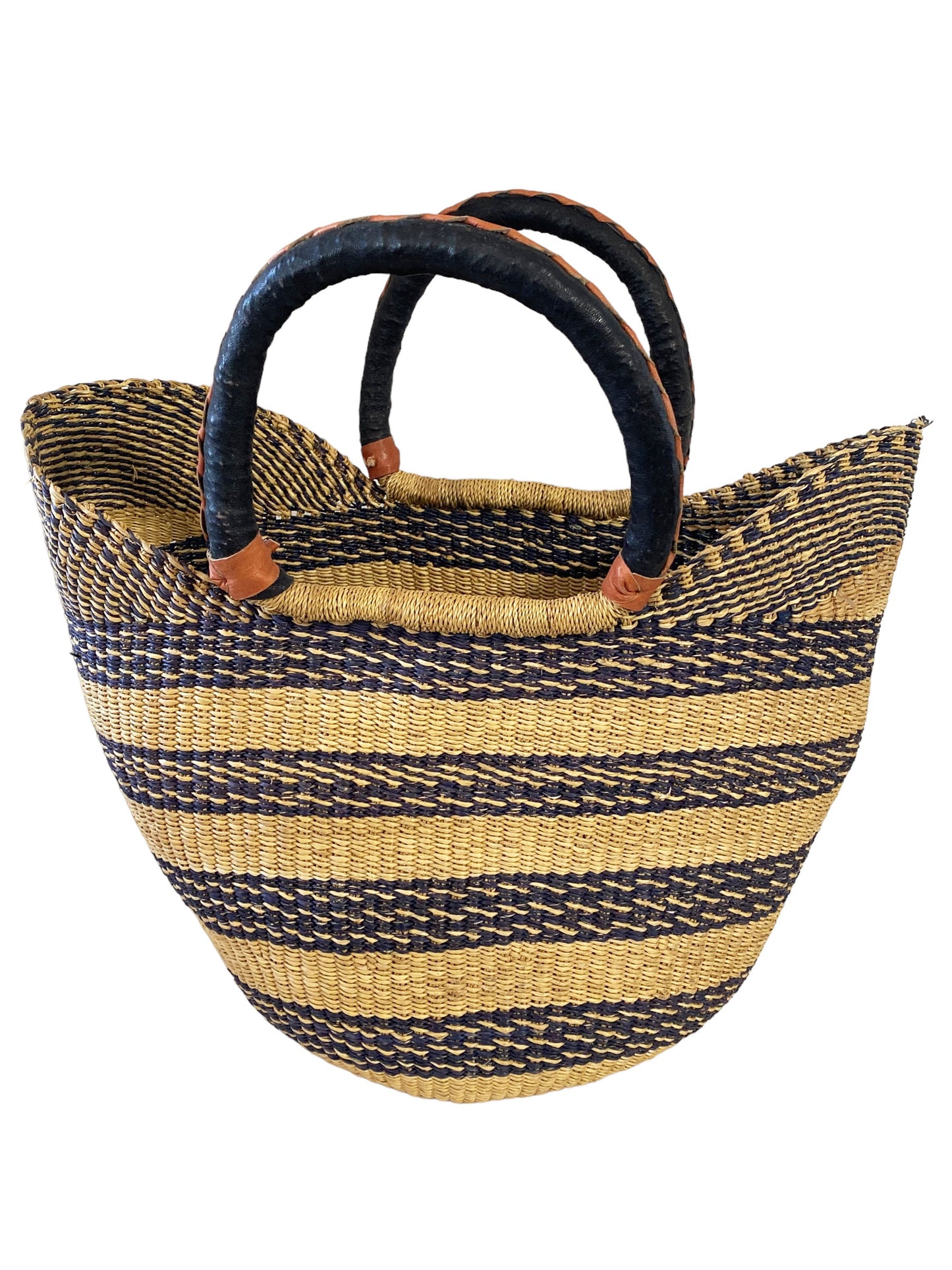 #5863 African Ghanian Bolga Basket 19" H by 20" W