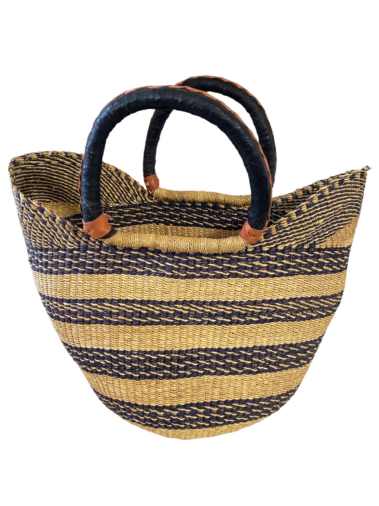 #5863 African Ghanian  Bolga Basket 19" H by 20" W